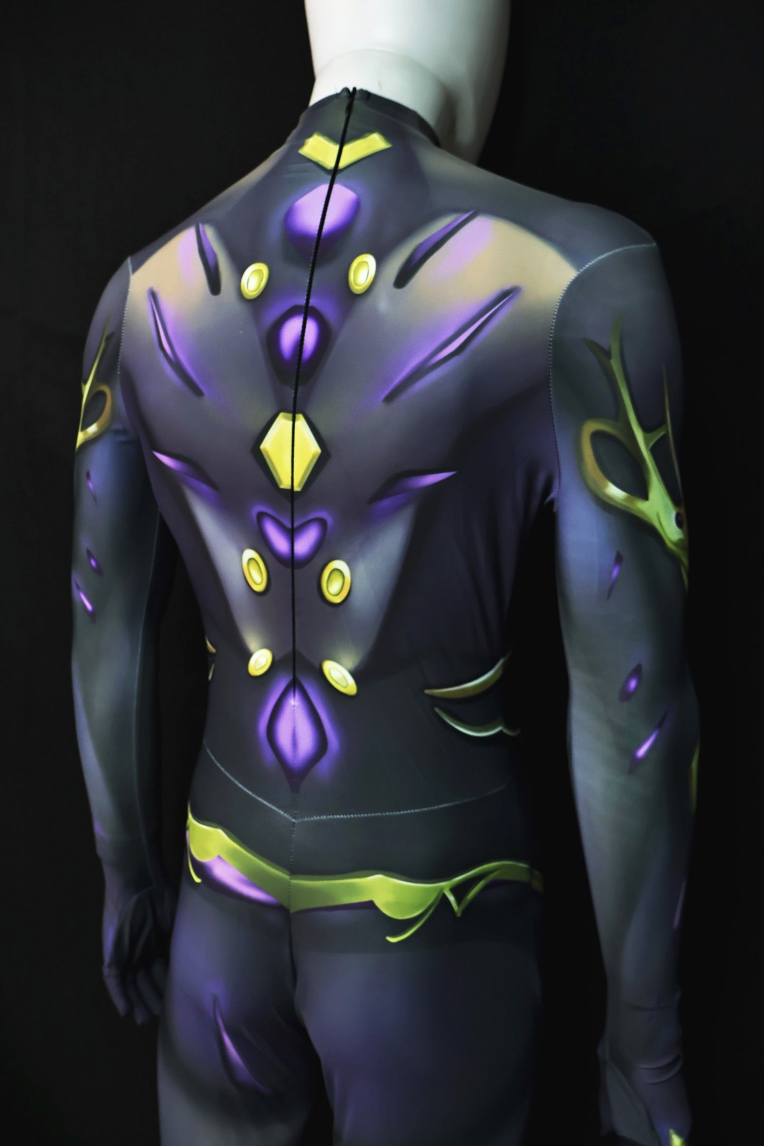 Custom Cosplay Commission Bodysuit for Cyborg Inventor Men - Purple Suit