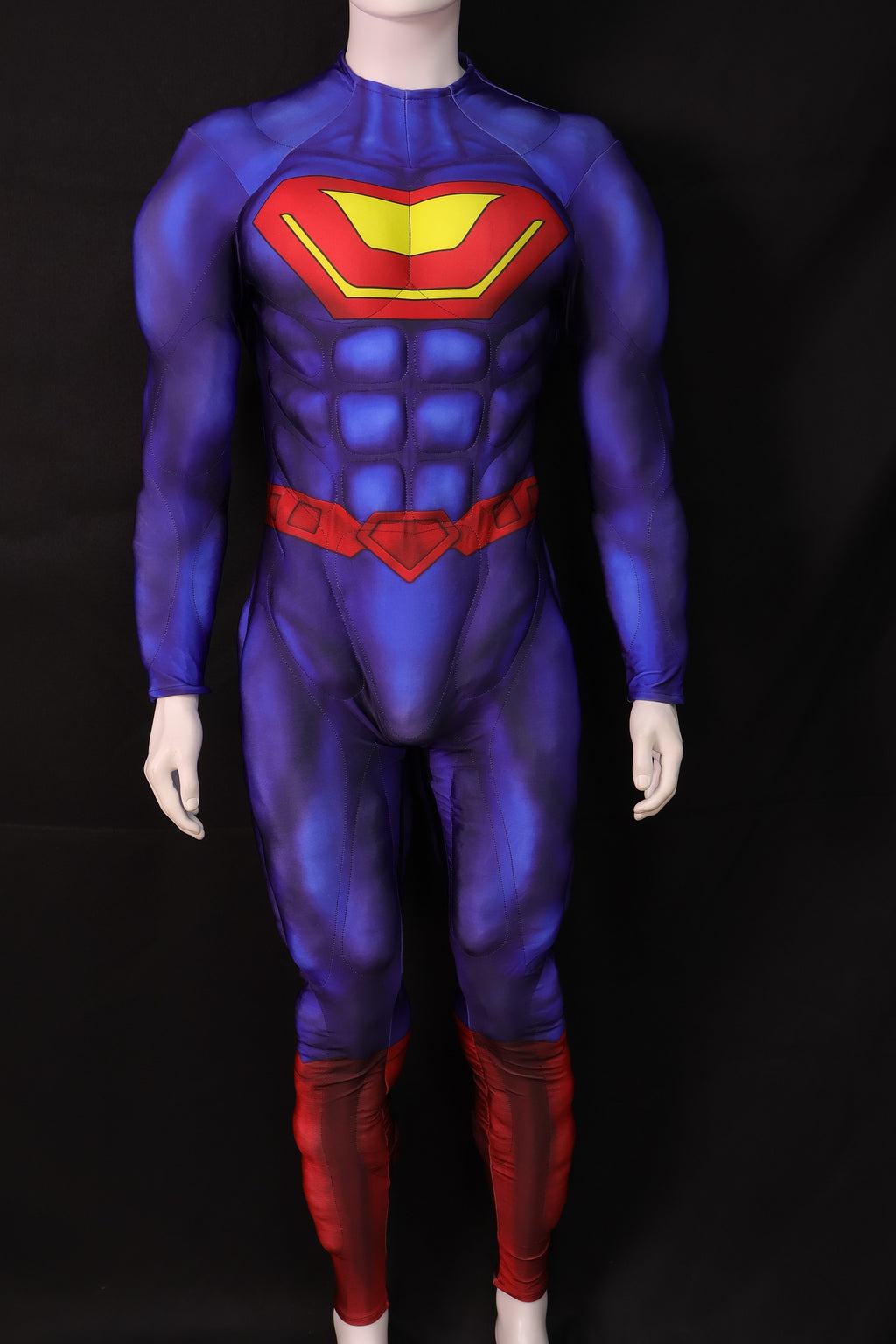 Red Blue Hero Cosplay Jumpsuit - Custom Personalized 3D Lycra Outfit
