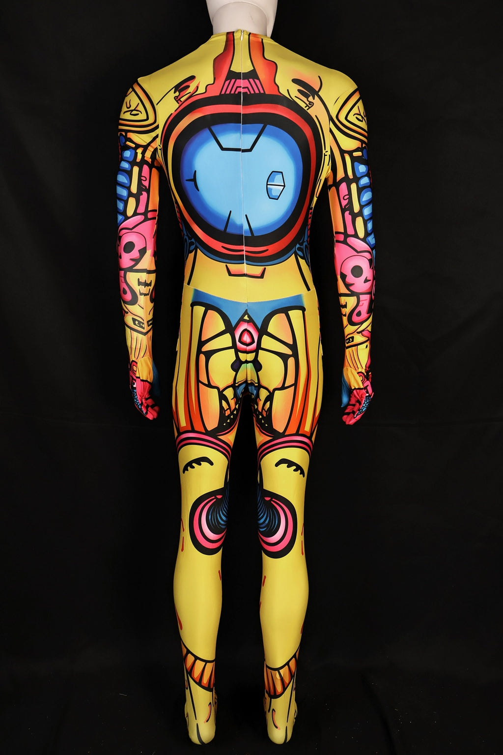 Custom Cosplay Commission Bodysuit for Retro Mecha Bot Men - Yellow Suit