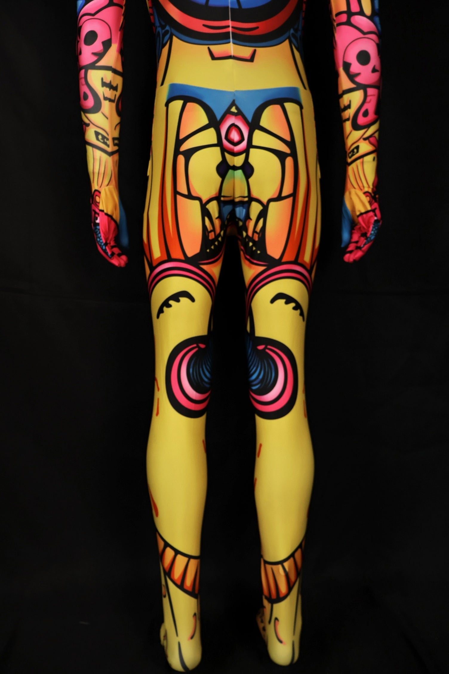 Custom Cosplay Commission Bodysuit for Retro Mecha Bot Men - Yellow Suit
