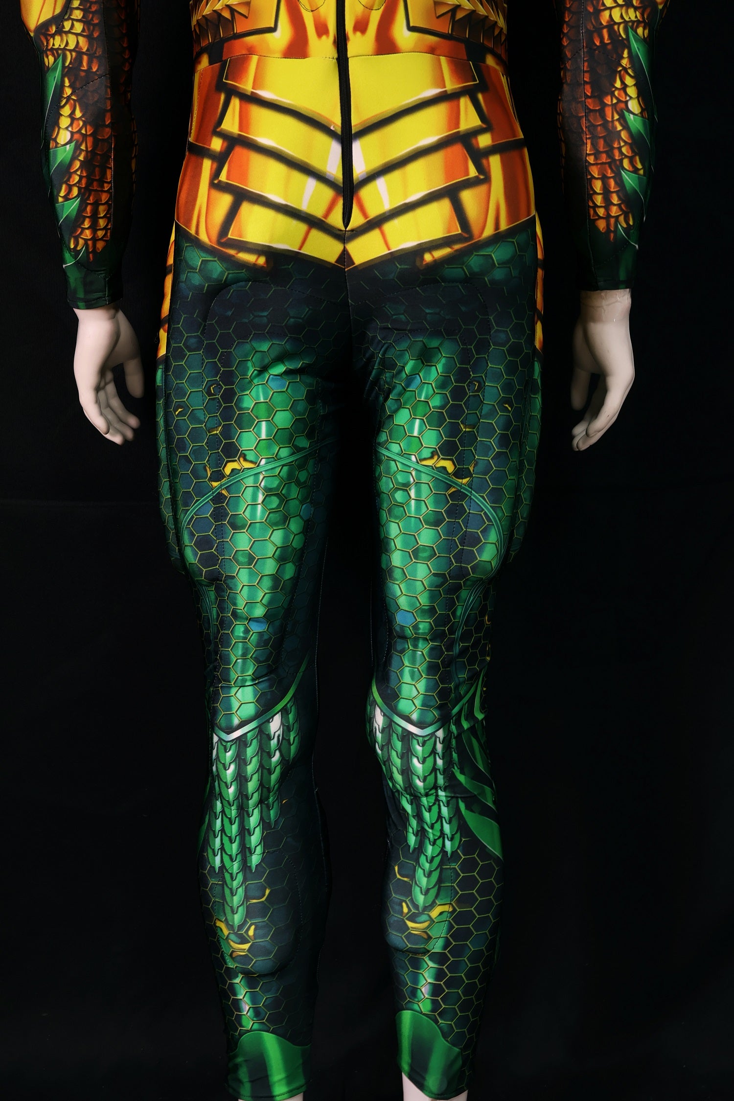 Gold Green Scale Cosplay Coverall - Custom Personalized 3D Lycra Suit