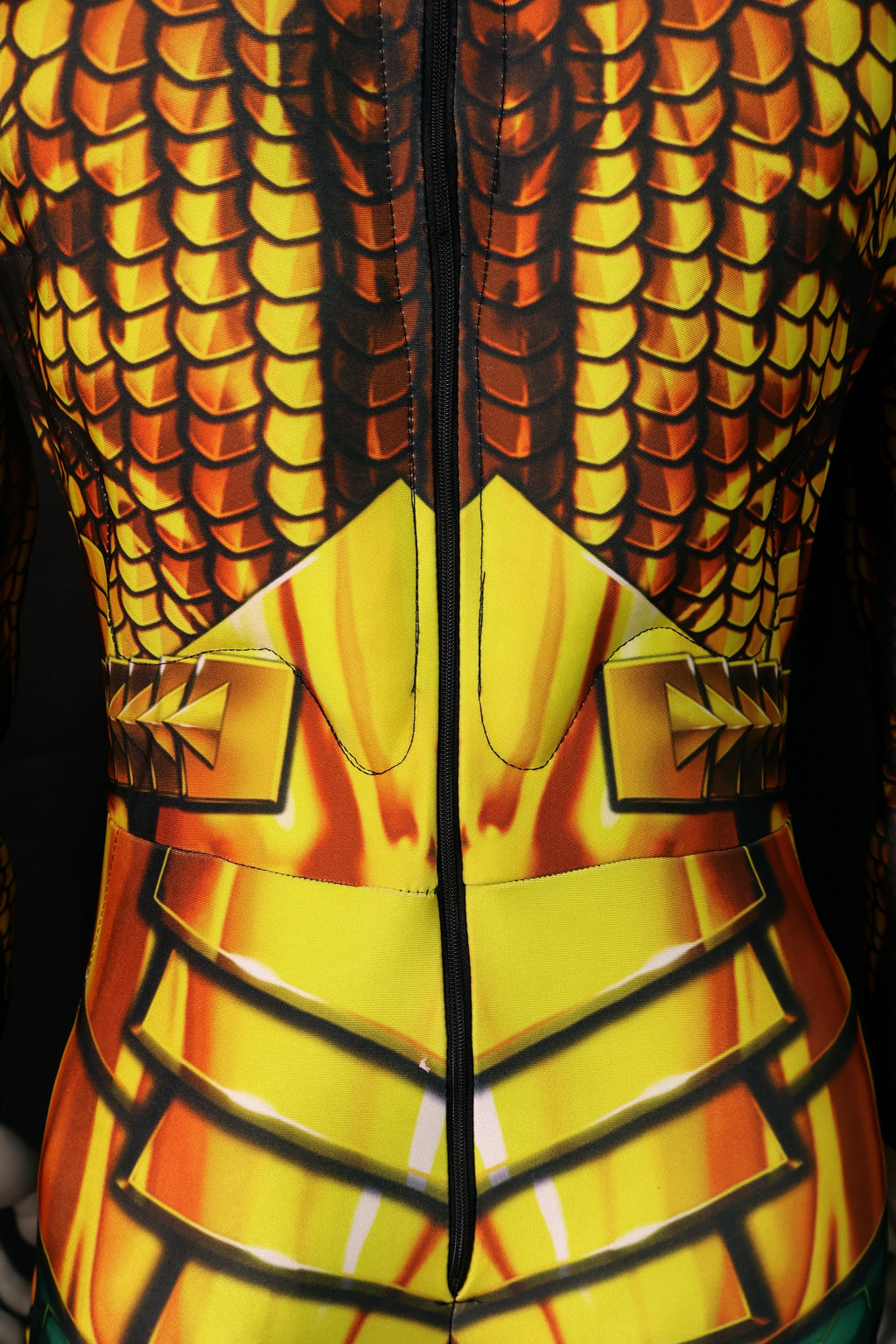 Gold Green Scale Cosplay Coverall - Custom Personalized 3D Lycra Suit