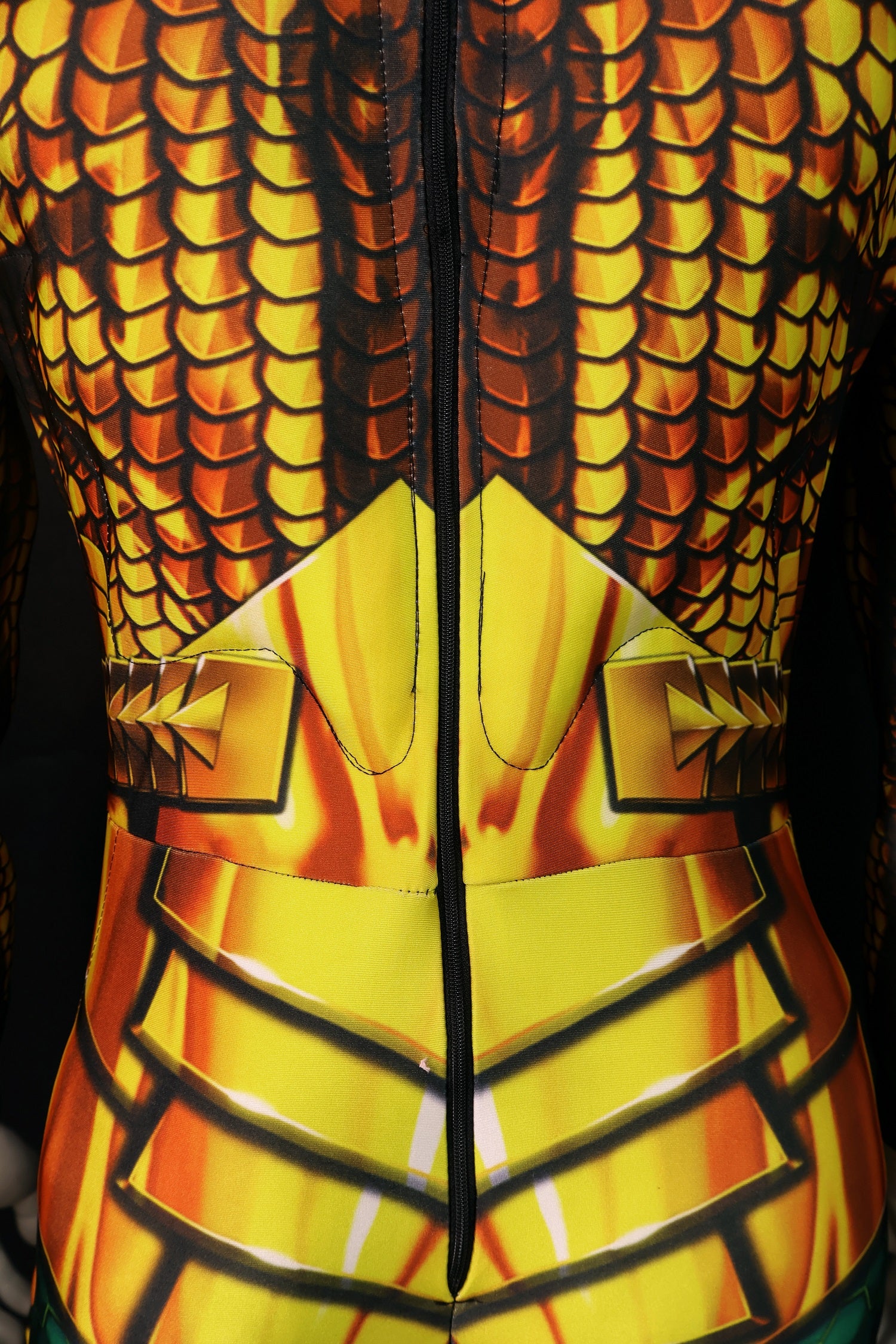 Gold Green Scale Cosplay Coverall - Custom Personalized 3D Lycra Suit