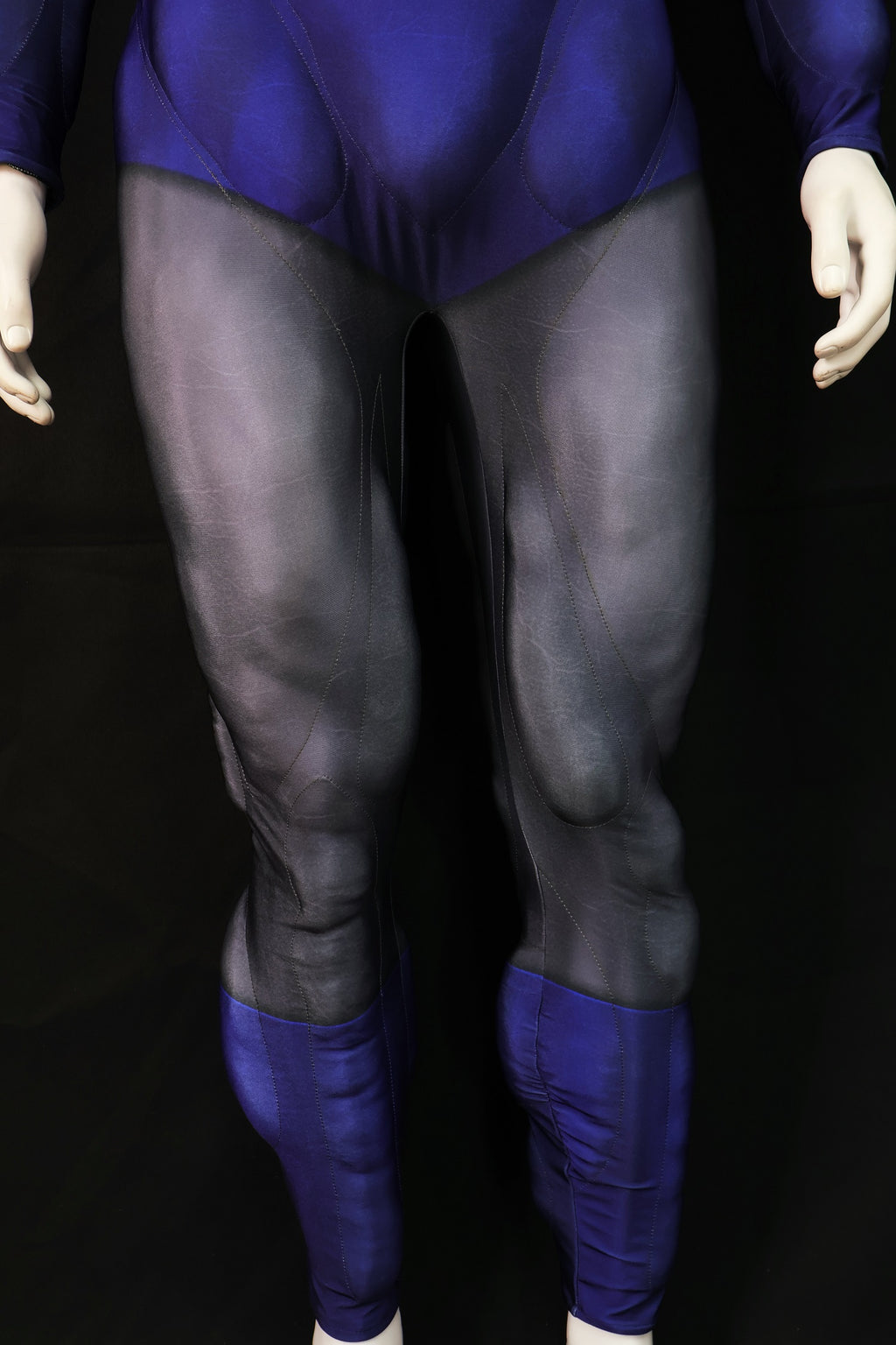 Grey Blue Knight Cosplay Bodysuit - Custom Personalized 3D Lycra Outfit