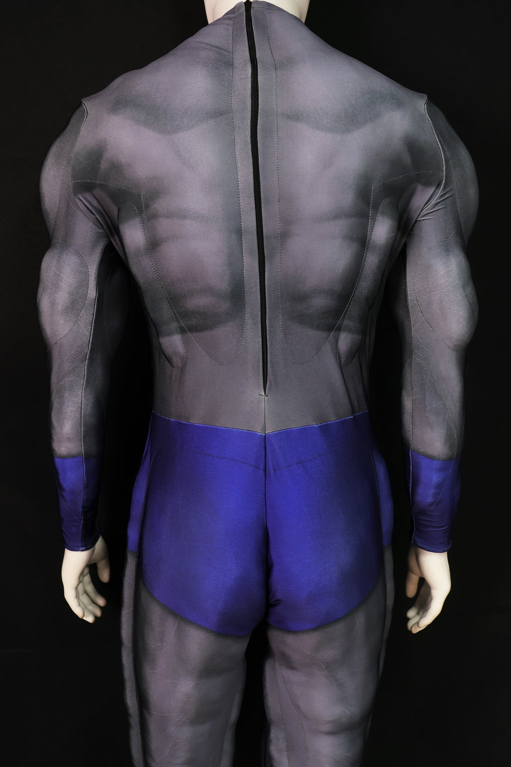 Grey Blue Knight Cosplay Bodysuit - Custom Personalized 3D Lycra Outfit