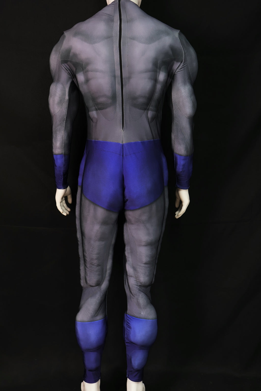 Grey Blue Knight Cosplay Bodysuit - Custom Personalized 3D Lycra Outfit