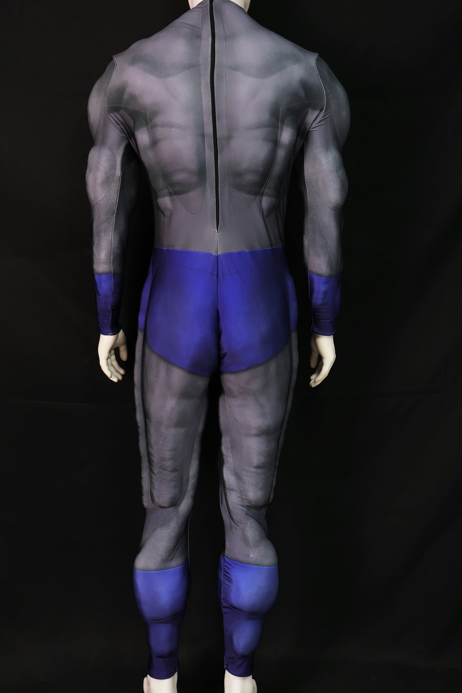 Grey Blue Knight Cosplay Bodysuit - Custom Personalized 3D Lycra Outfit