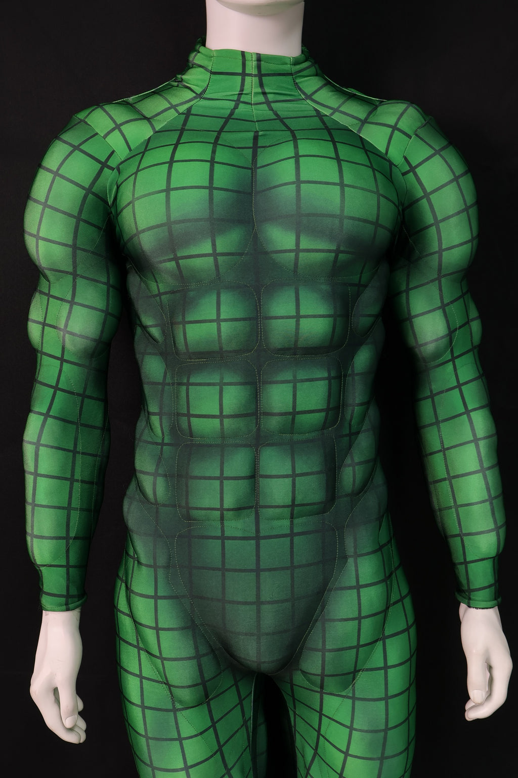 Green Grid Pattern Cosplay Catsuit - Custom Personalized 3D Lycra Suit