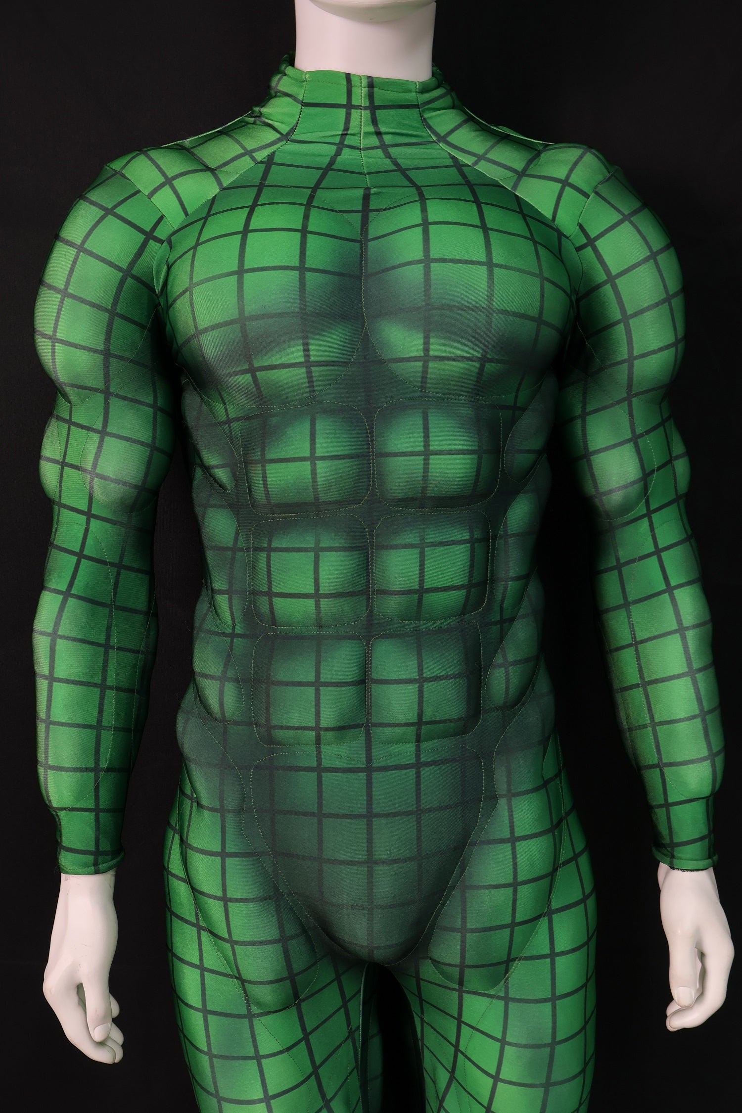 Green Grid Pattern Cosplay Catsuit - Custom Personalized 3D Lycra Suit