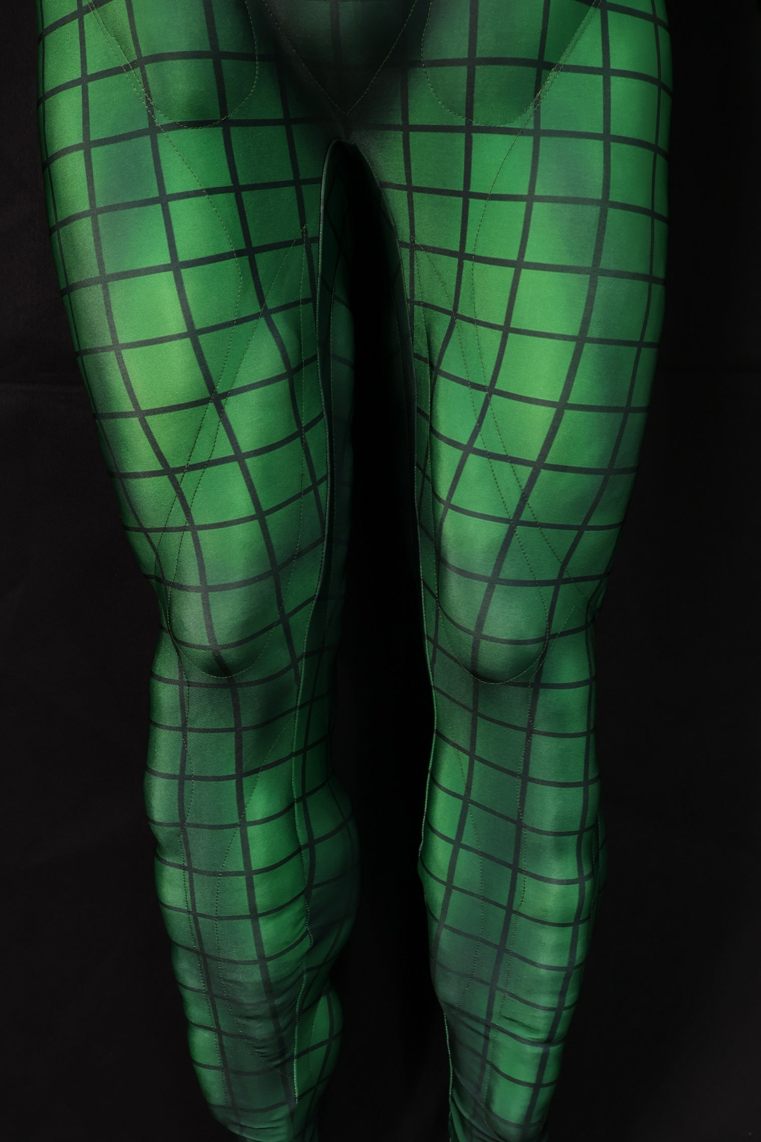 Green Grid Pattern Cosplay Catsuit - Custom Personalized 3D Lycra Suit