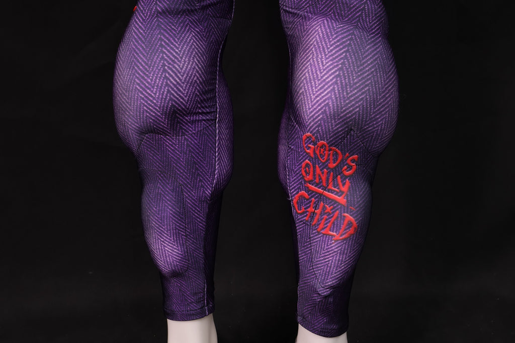 Purple Villain Graffiti Cosplay Unitard - Custom Personalized 3D Lycra Suit