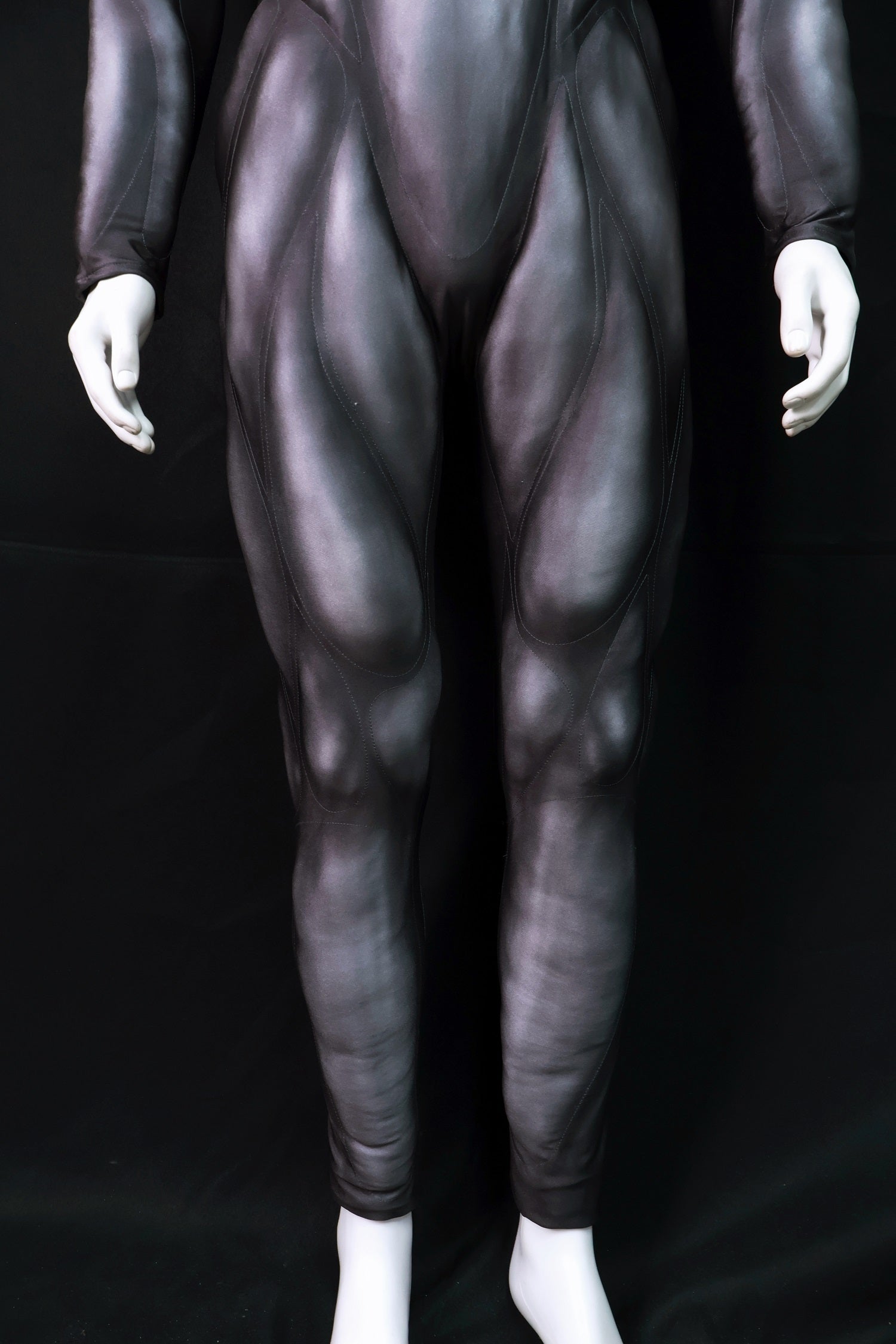 Carbon Black Muscle Shaded Jumpsuit - Custom Personalized 3D Lycra Suit