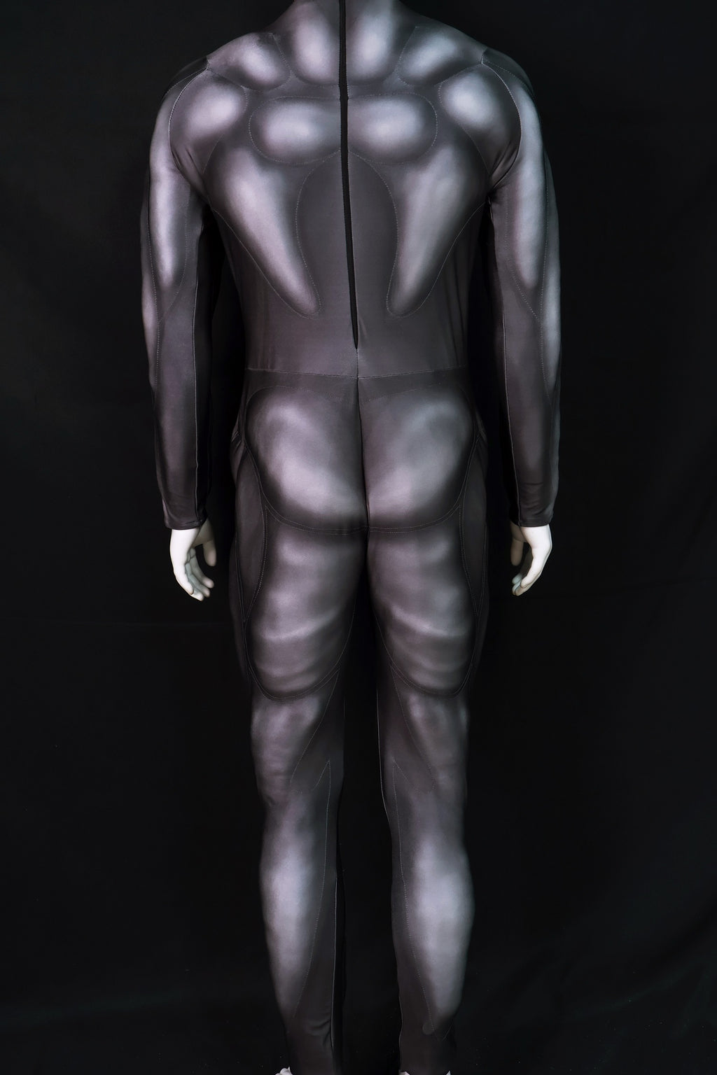 Carbon Black Muscle Shaded Jumpsuit - Custom Personalized 3D Lycra Suit
