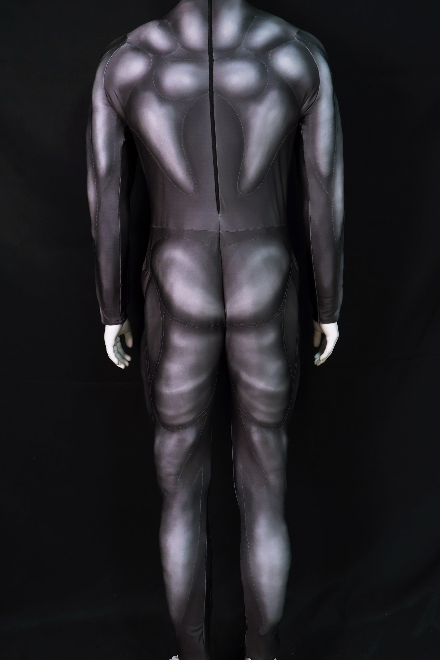 Carbon Black Muscle Shaded Jumpsuit - Custom Personalized 3D Lycra Suit