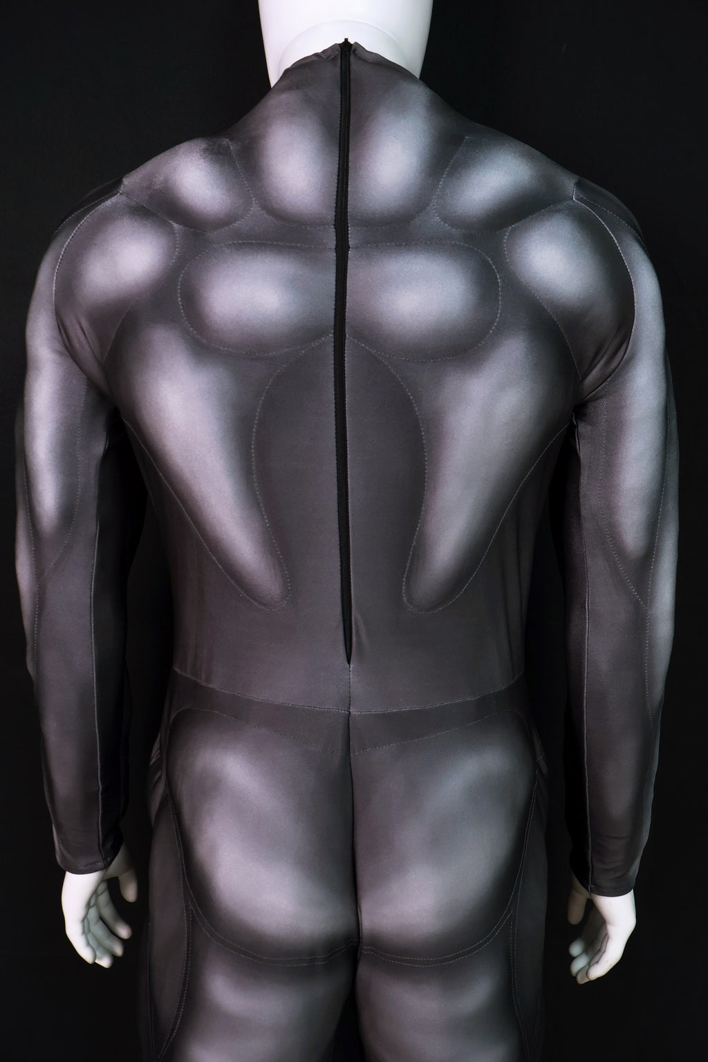 Carbon Black Muscle Shaded Jumpsuit - Custom Personalized 3D Lycra Suit