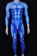 Light Blue Energy Cosplay Attire - Custom Personalized 3D Lycra Suit