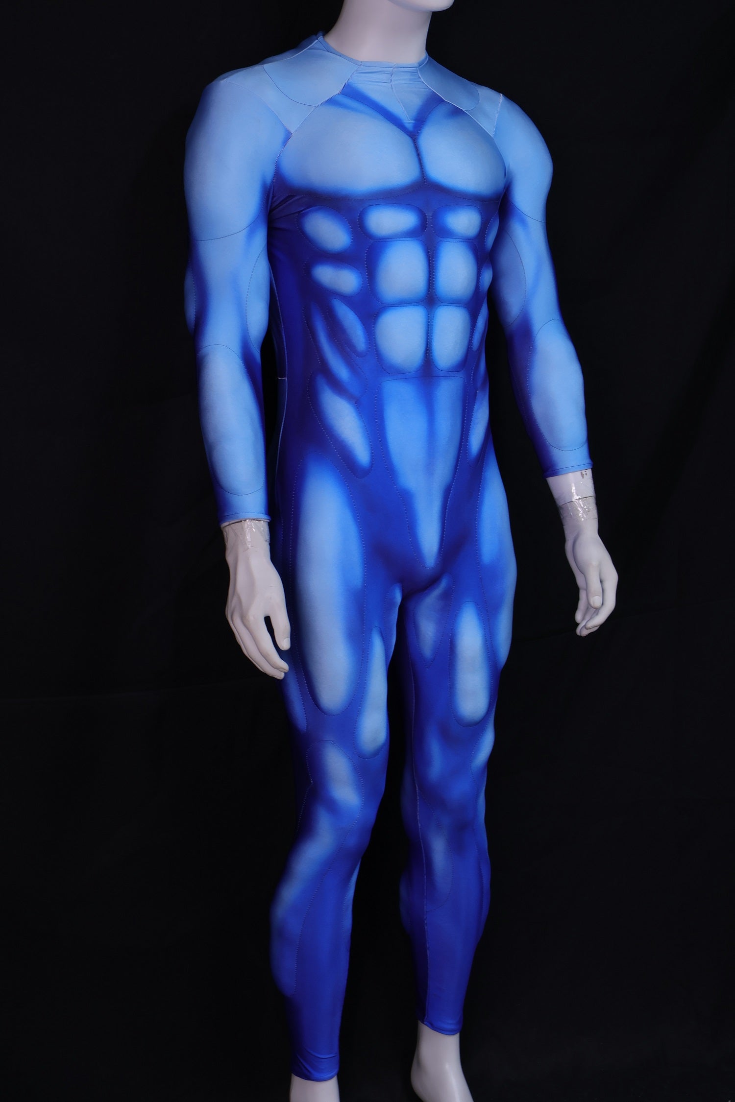 Light Blue Energy Cosplay Attire - Custom Personalized 3D Lycra Suit
