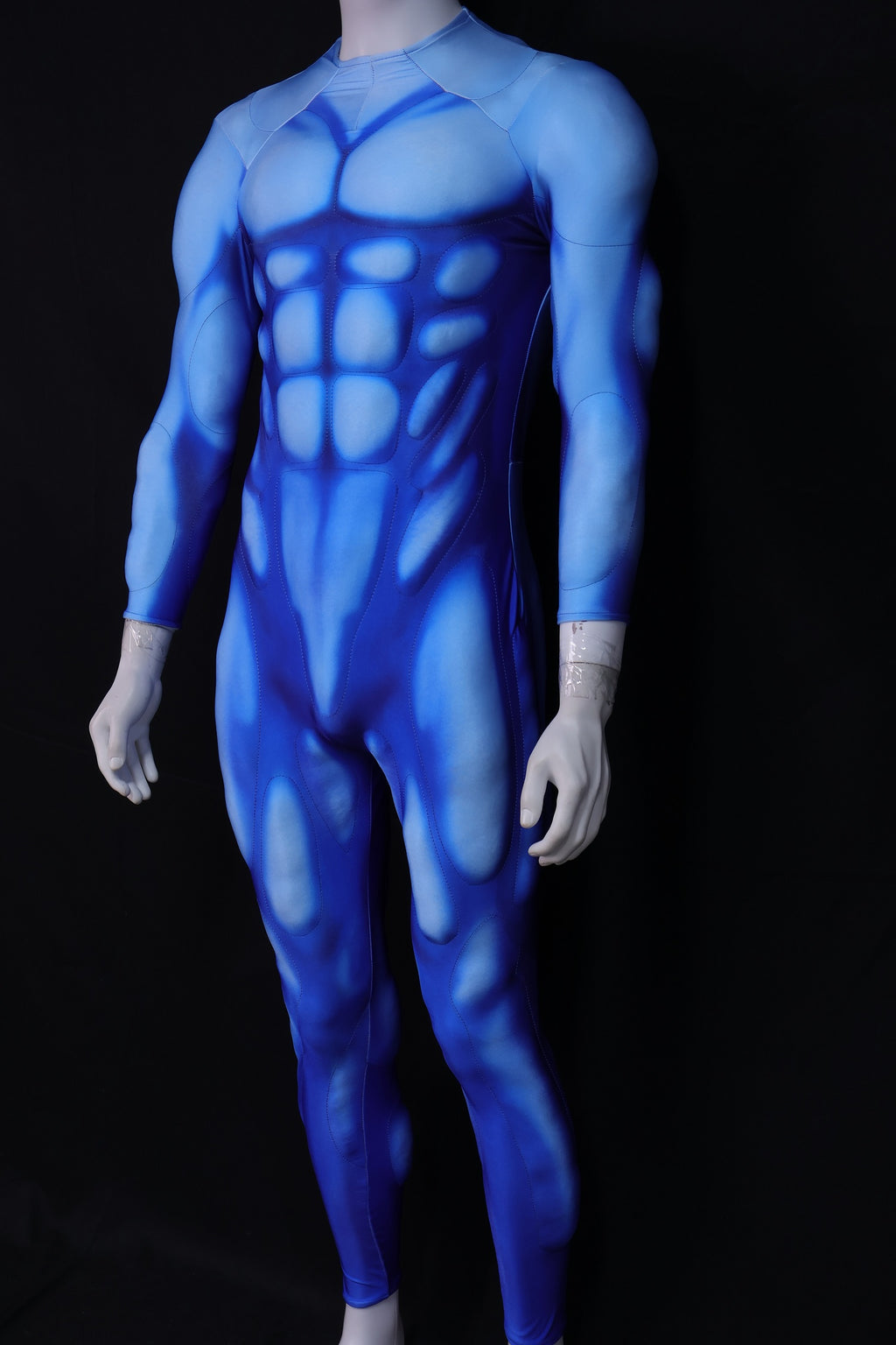 Light Blue Energy Cosplay Attire - Custom Personalized 3D Lycra Suit