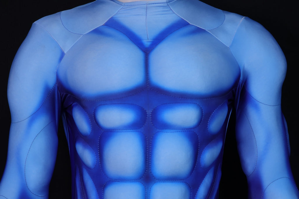 Light Blue Energy Cosplay Attire - Custom Personalized 3D Lycra Suit