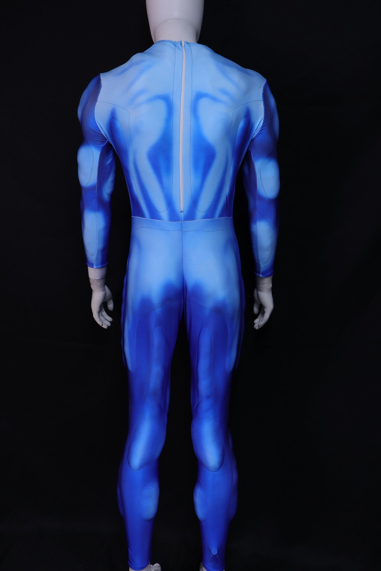 Light Blue Energy Cosplay Attire - Custom Personalized 3D Lycra Suit