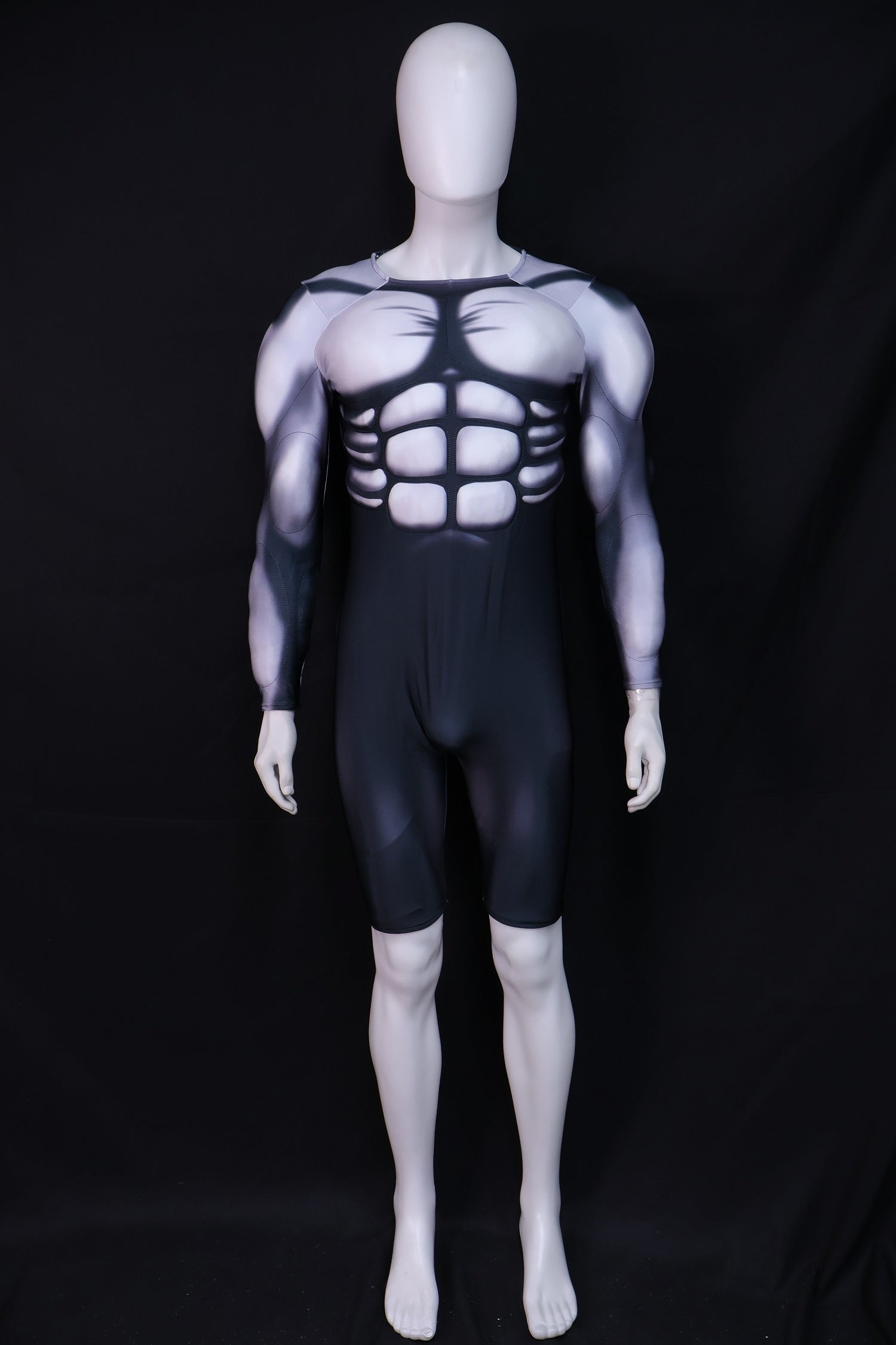 Monochrome Cyborg Cyberpunk Vestment - Custom Personalized 3D Lycra Suit