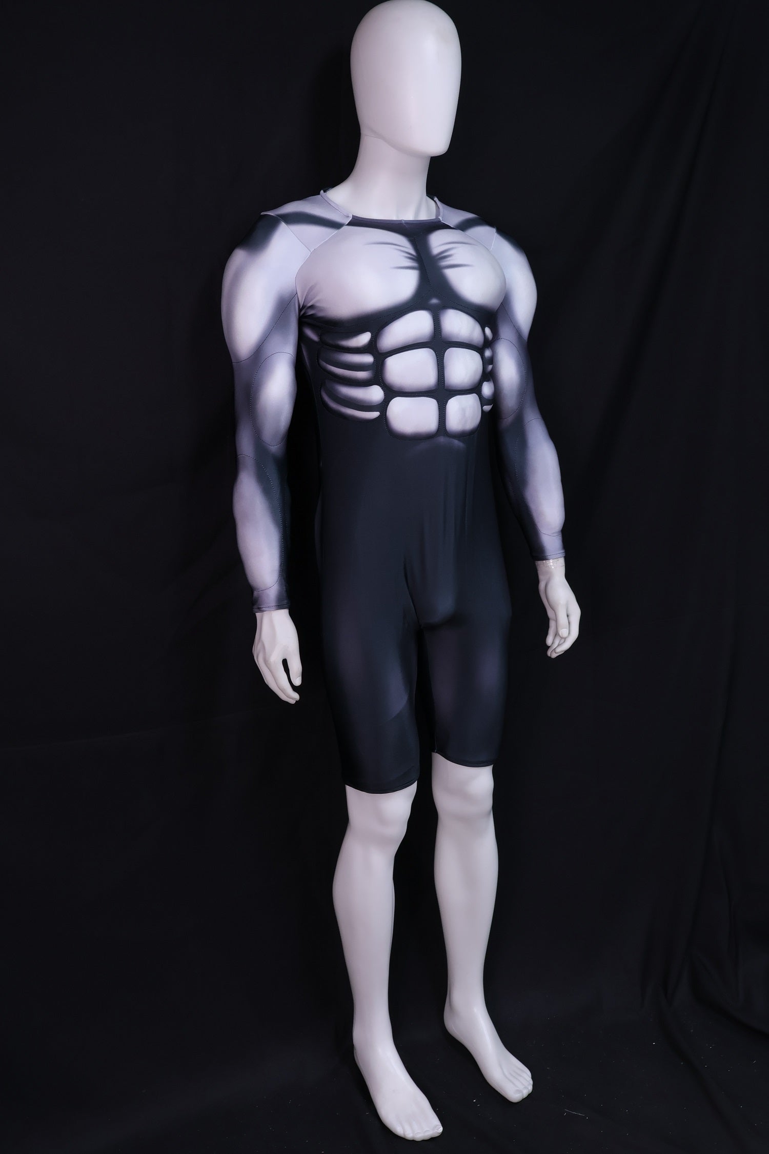 Monochrome Cyborg Cyberpunk Vestment - Custom Personalized 3D Lycra Suit