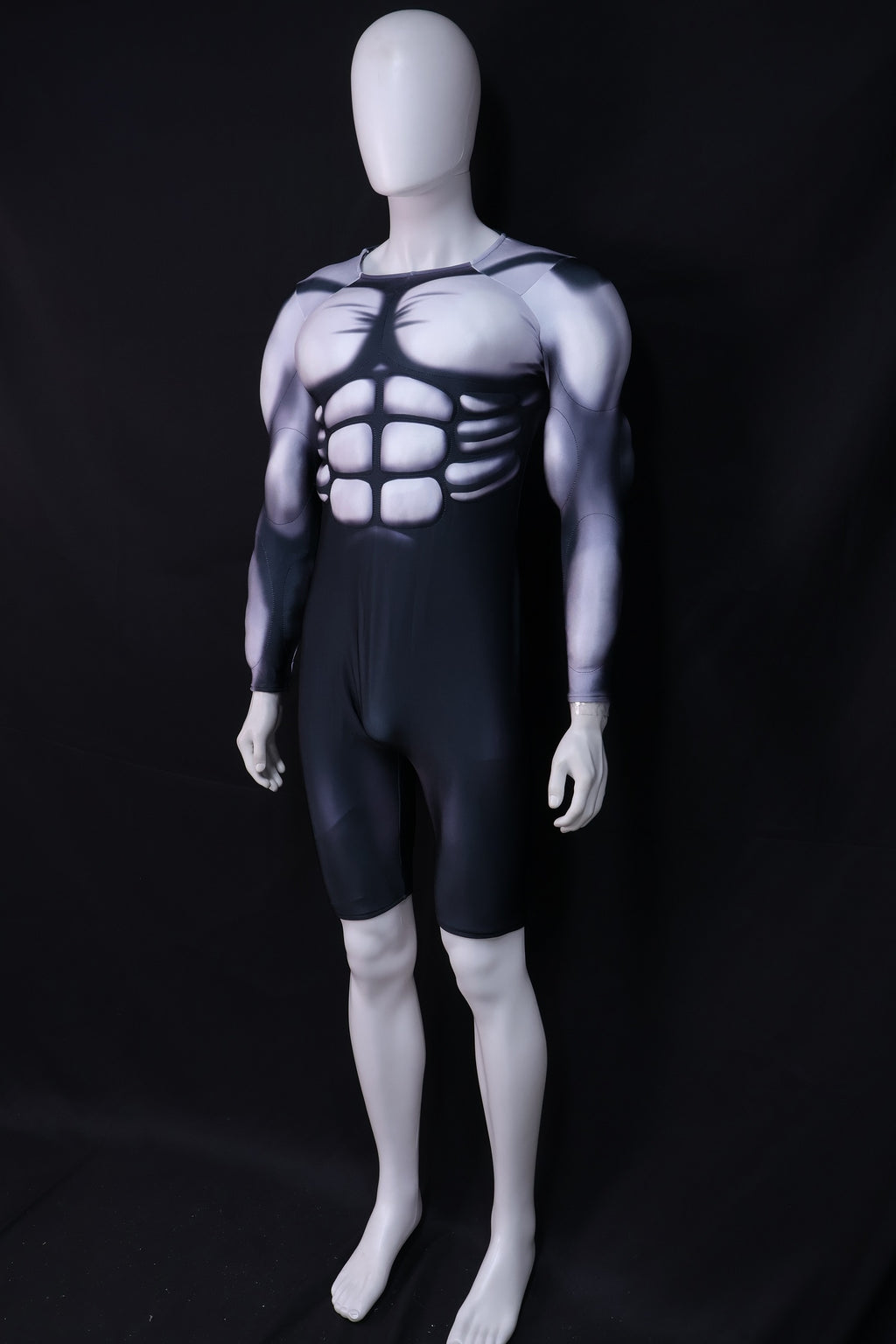 Monochrome Cyborg Cyberpunk Vestment - Custom Personalized 3D Lycra Suit