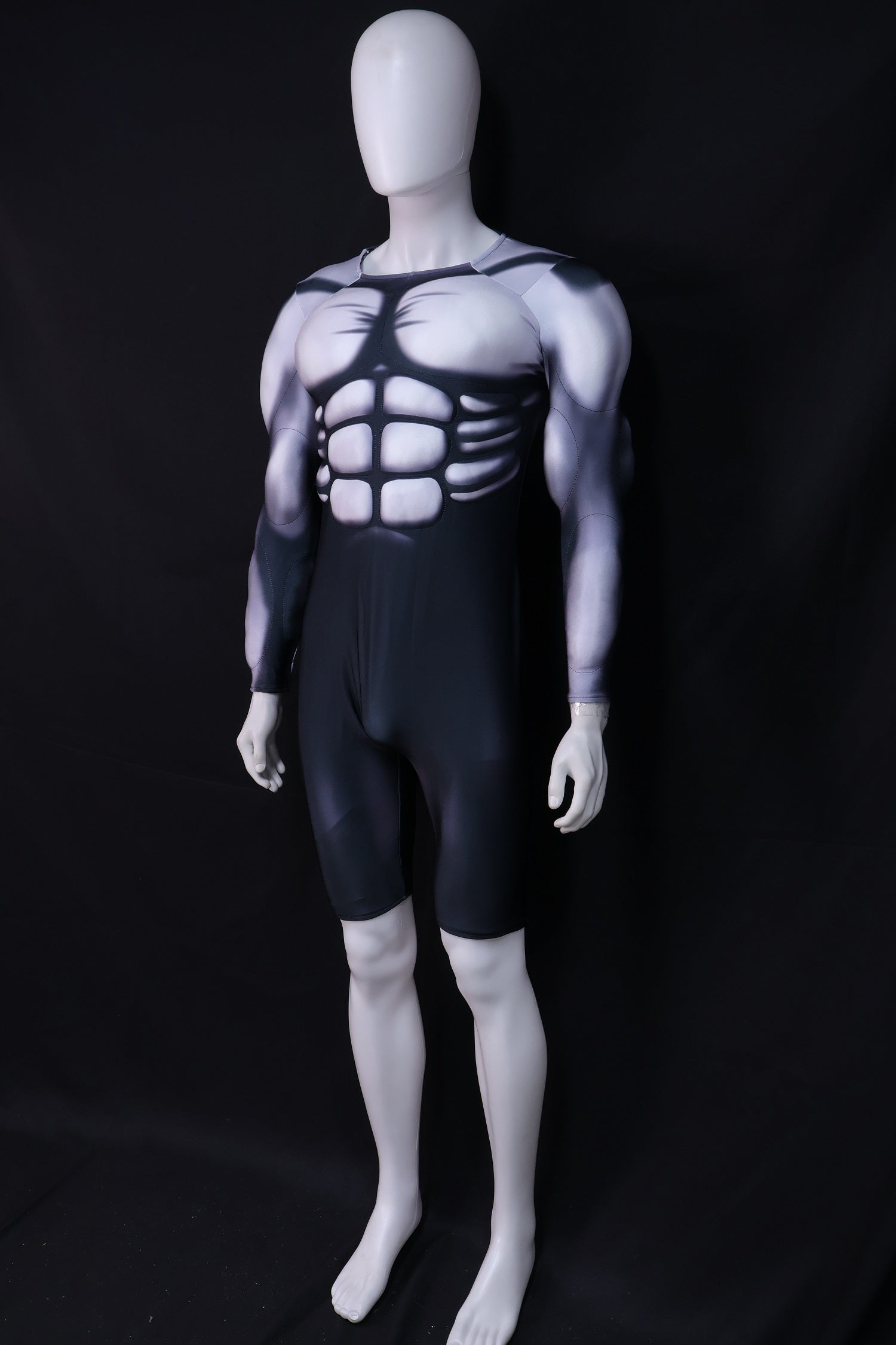 Monochrome Cyborg Cyberpunk Vestment - Custom Personalized 3D Lycra Suit