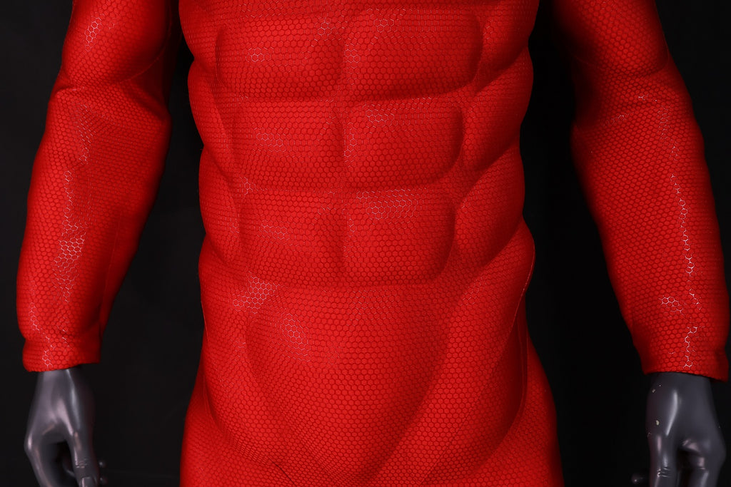 Screen Printed Red Muscle Jumpsuit - Custom Personalized 3D Lycra Suit