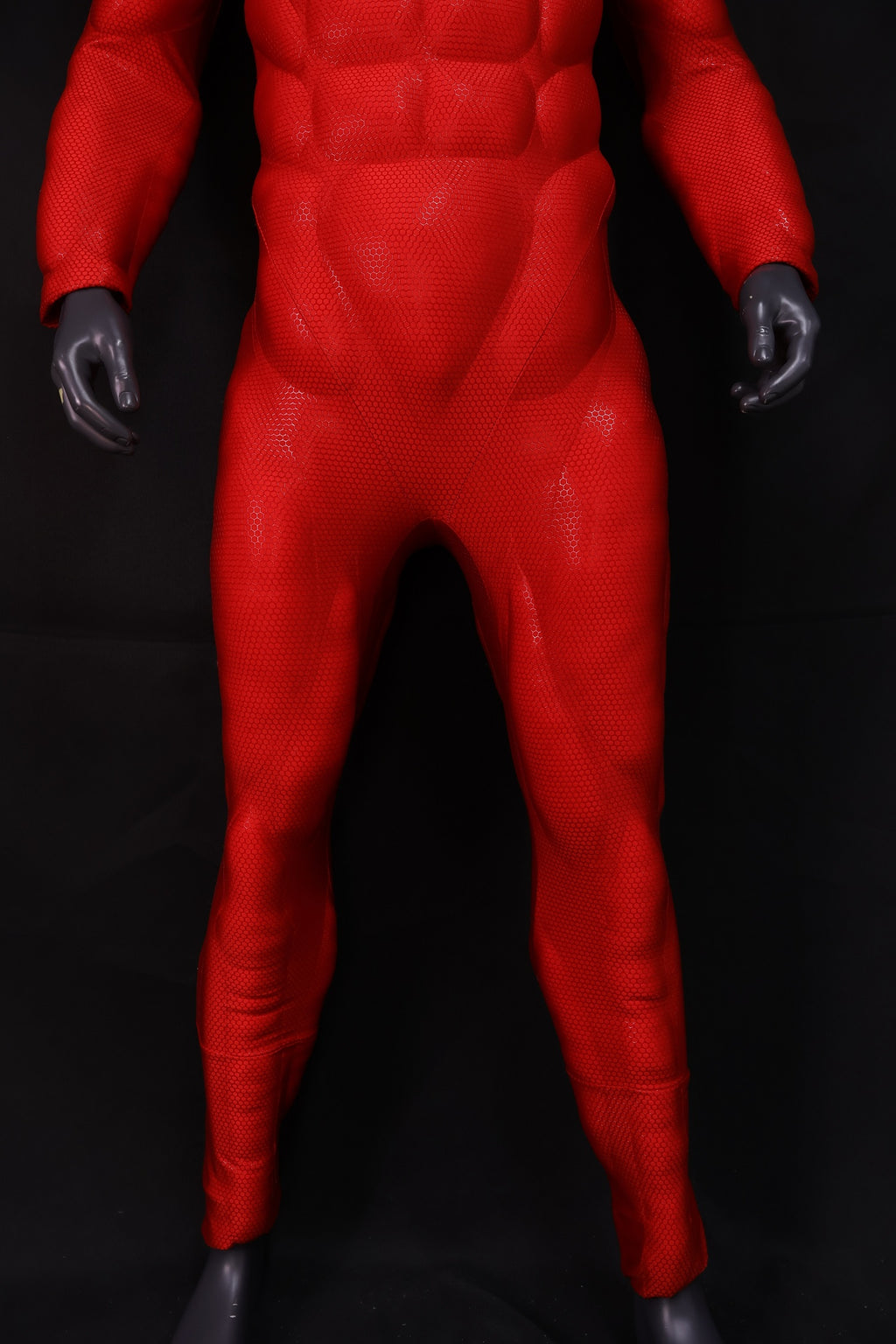 Screen Printed Red Muscle Jumpsuit - Custom Personalized 3D Lycra Suit