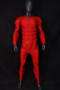 Screen Printed Red Muscle Jumpsuit - Custom Personalized 3D Lycra Suit