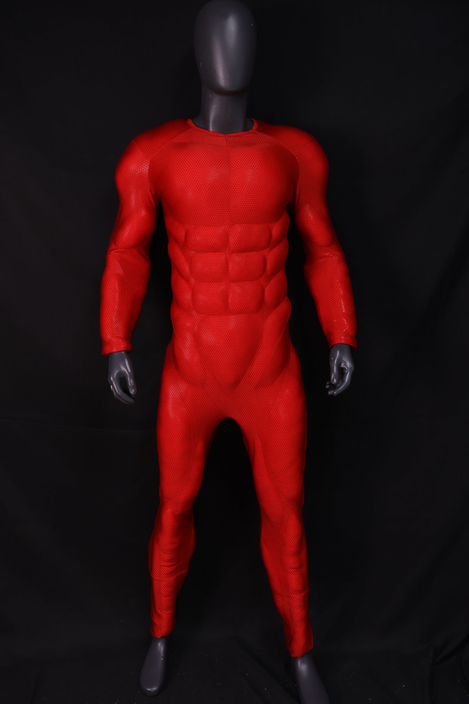 Screen Printed Red Muscle Jumpsuit - Custom Personalized 3D Lycra Suit