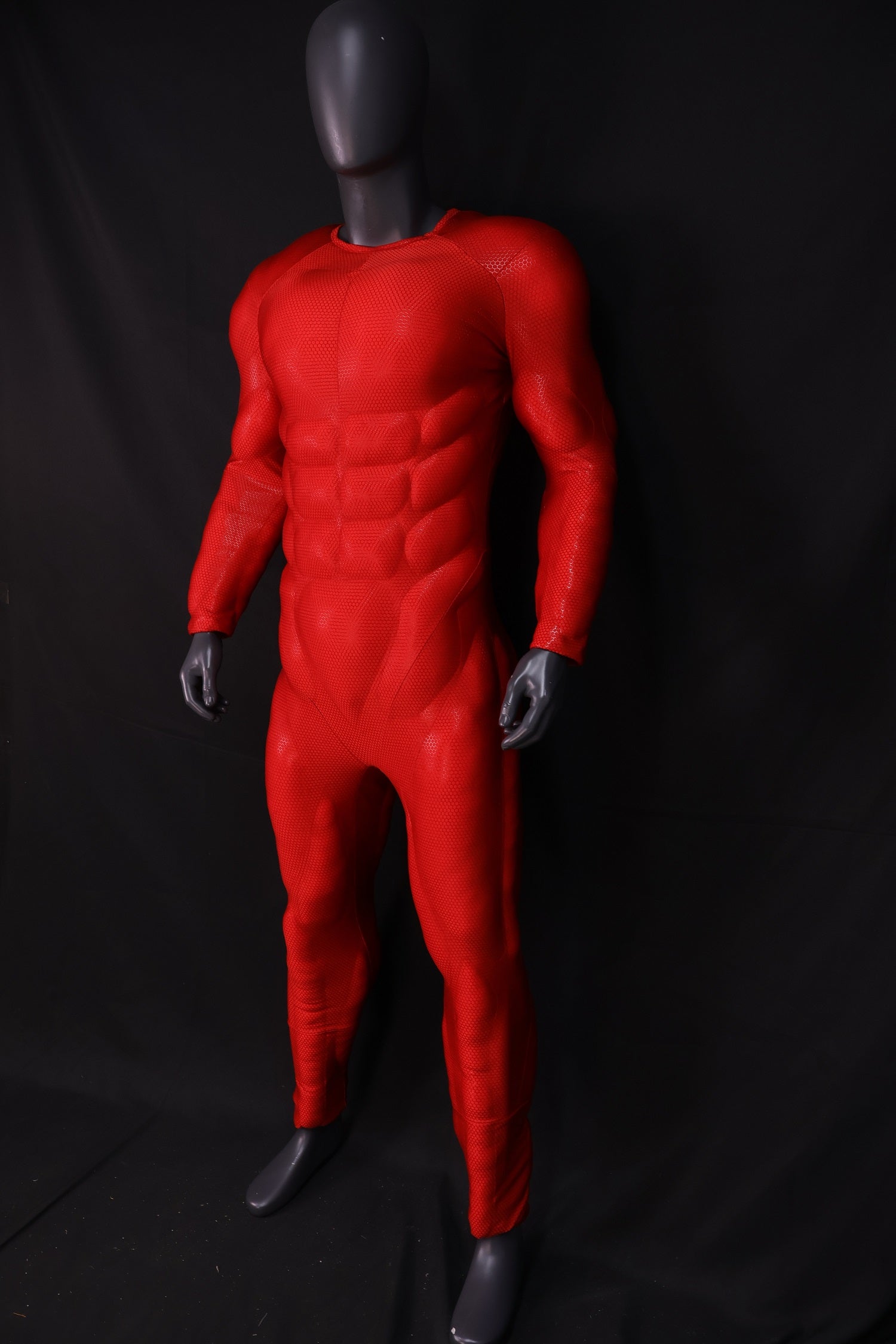 Screen Printed Red Muscle Jumpsuit - Custom Personalized 3D Lycra Suit
