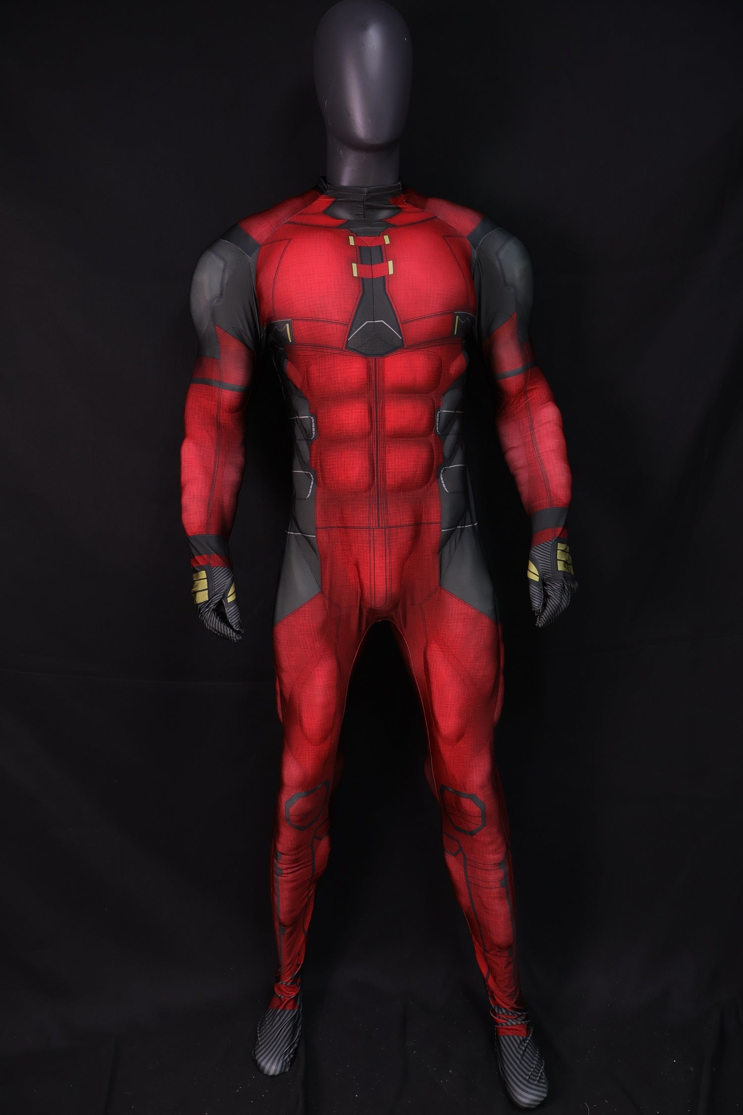 Red Black Paneled Habit - Custom Personalized 3D Lycra Suit