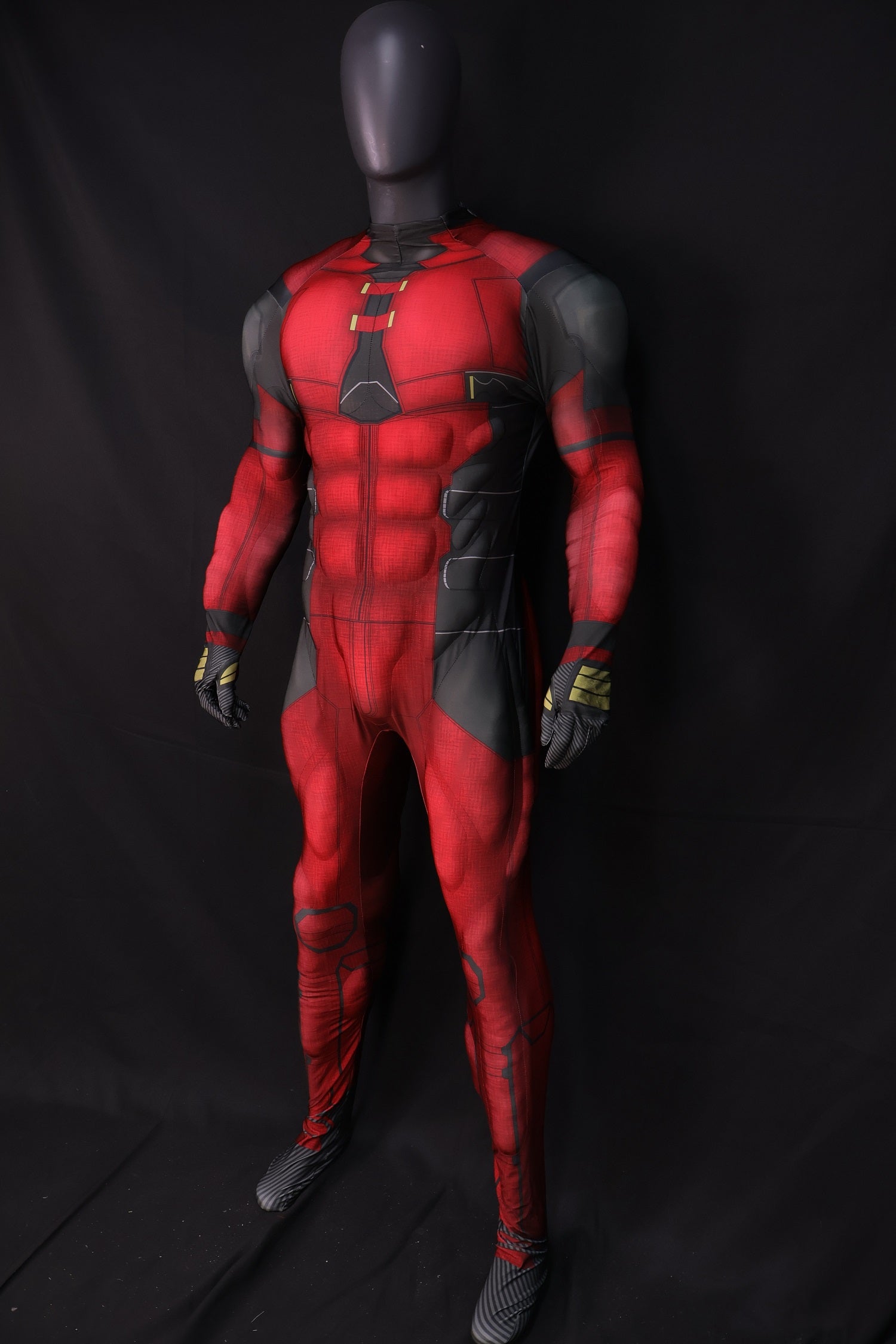 Red Black Paneled Habit - Custom Personalized 3D Lycra Suit