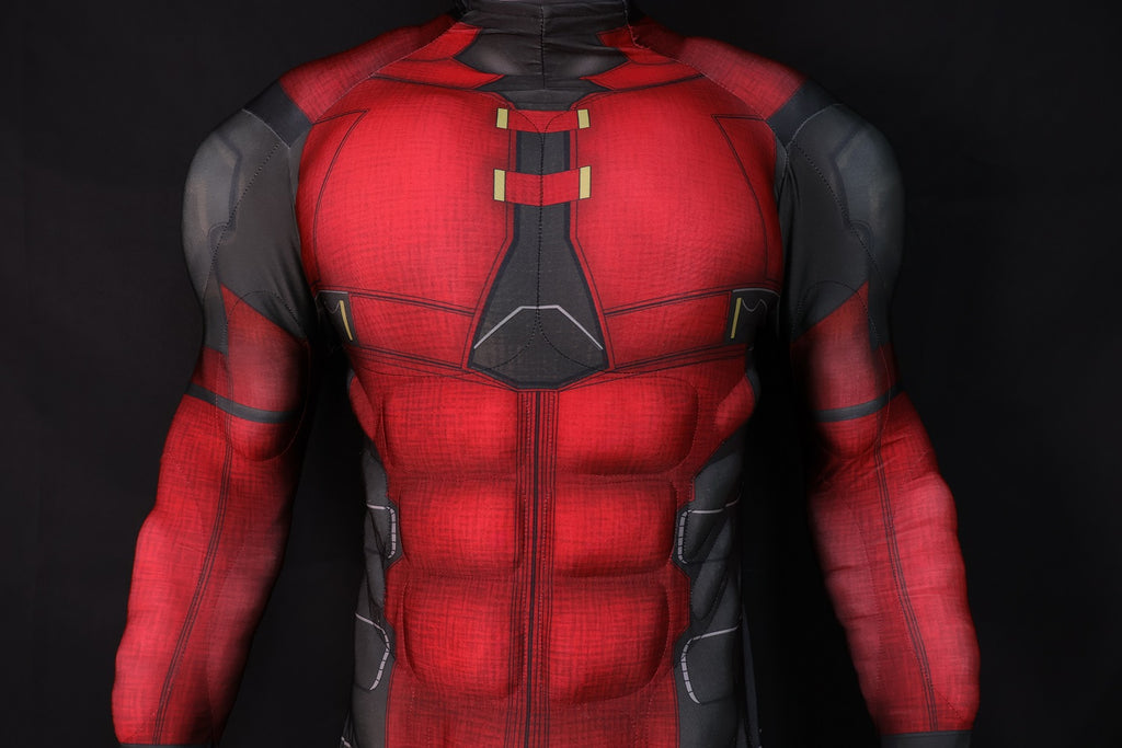 Red Black Paneled Habit - Custom Personalized 3D Lycra Suit