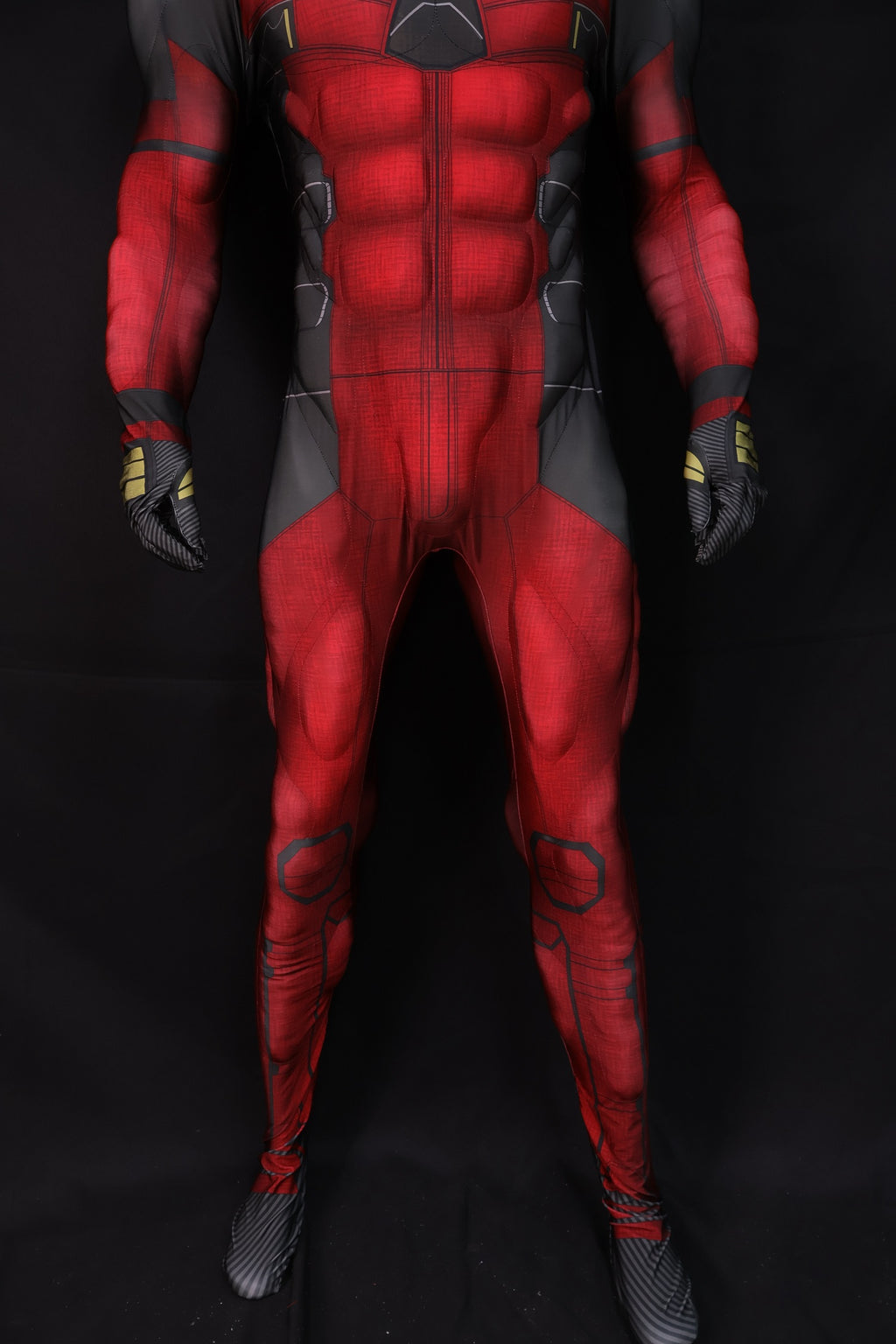 Red Black Paneled Habit - Custom Personalized 3D Lycra Suit