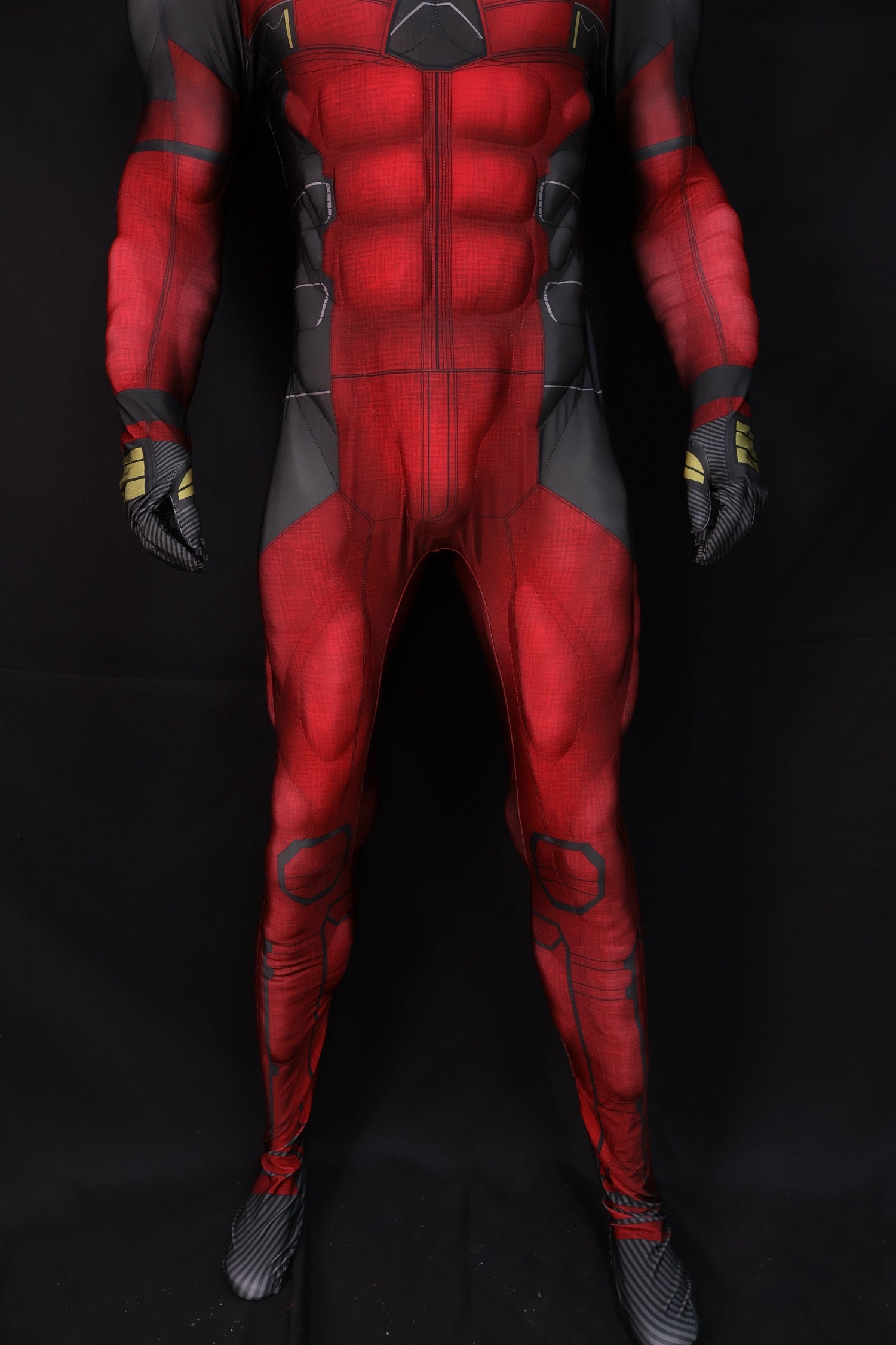 Red Black Paneled Habit - Custom Personalized 3D Lycra Suit