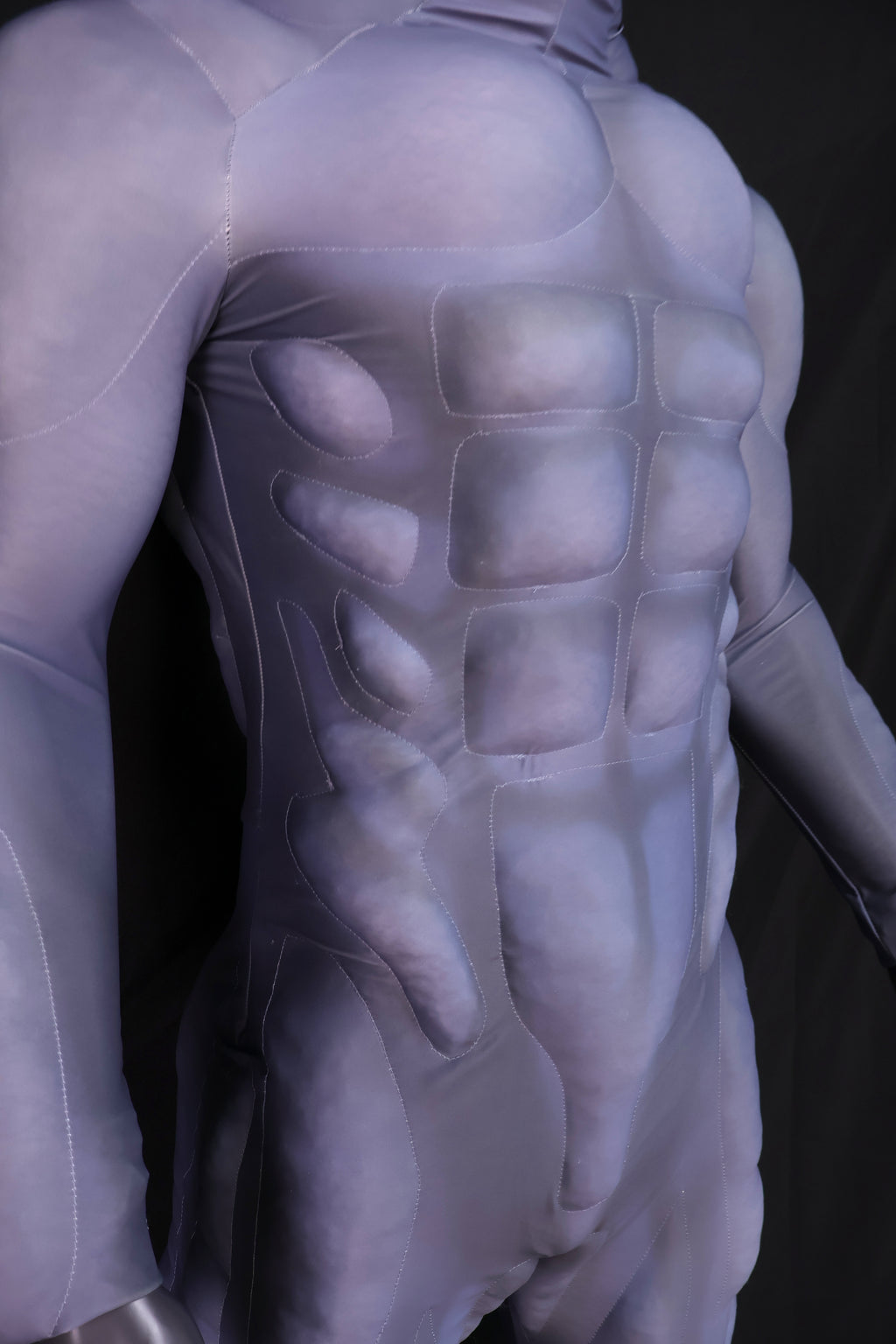 Pale Blue Muscle Shaded Garb - Custom Personalized 3D Lycra Suit