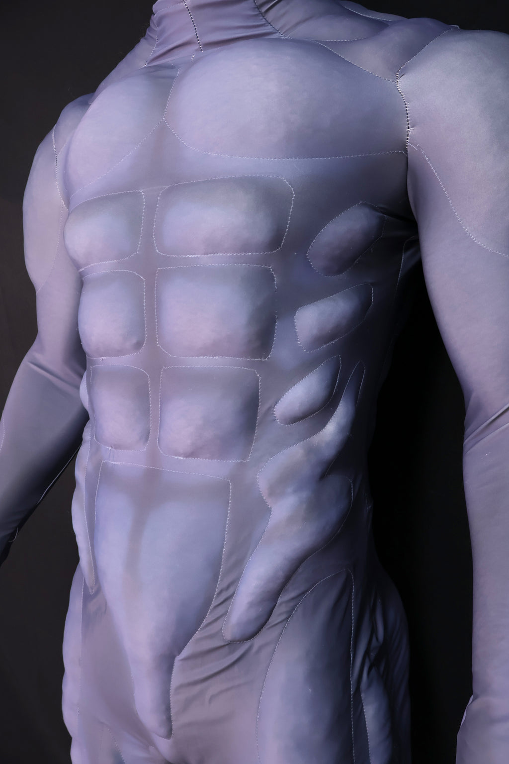 Pale Blue Muscle Shaded Garb - Custom Personalized 3D Lycra Suit