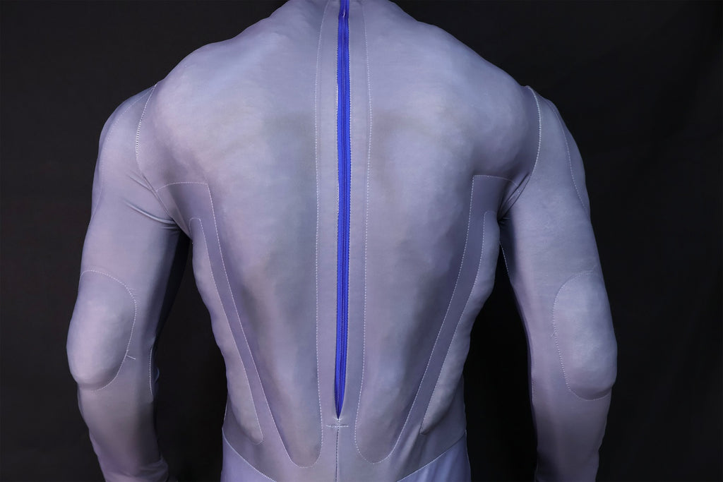 Pale Blue Muscle Shaded Garb - Custom Personalized 3D Lycra Suit