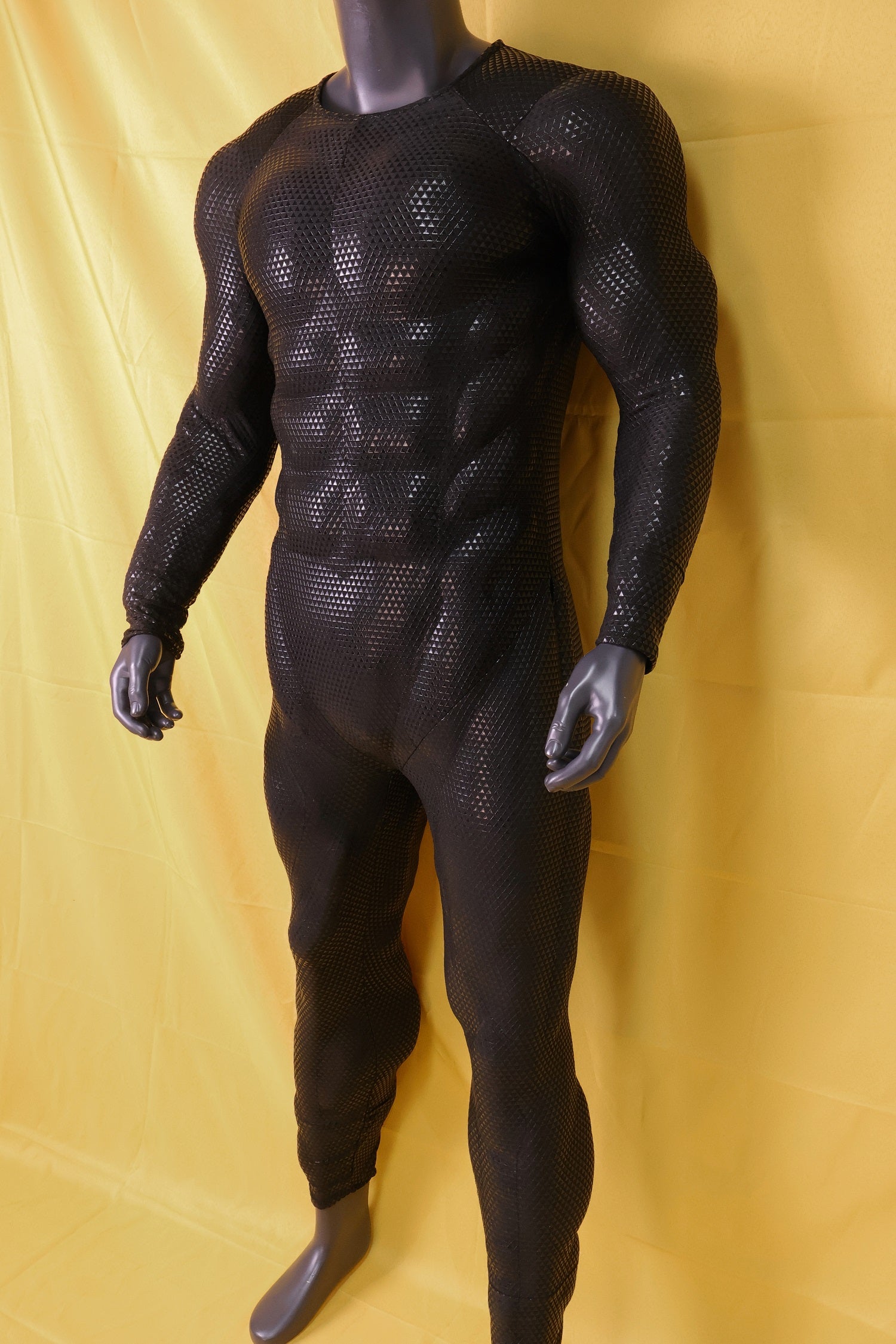 Screen Printed Black Muscle Suit - Custom Personalized 3D Lycra Gear