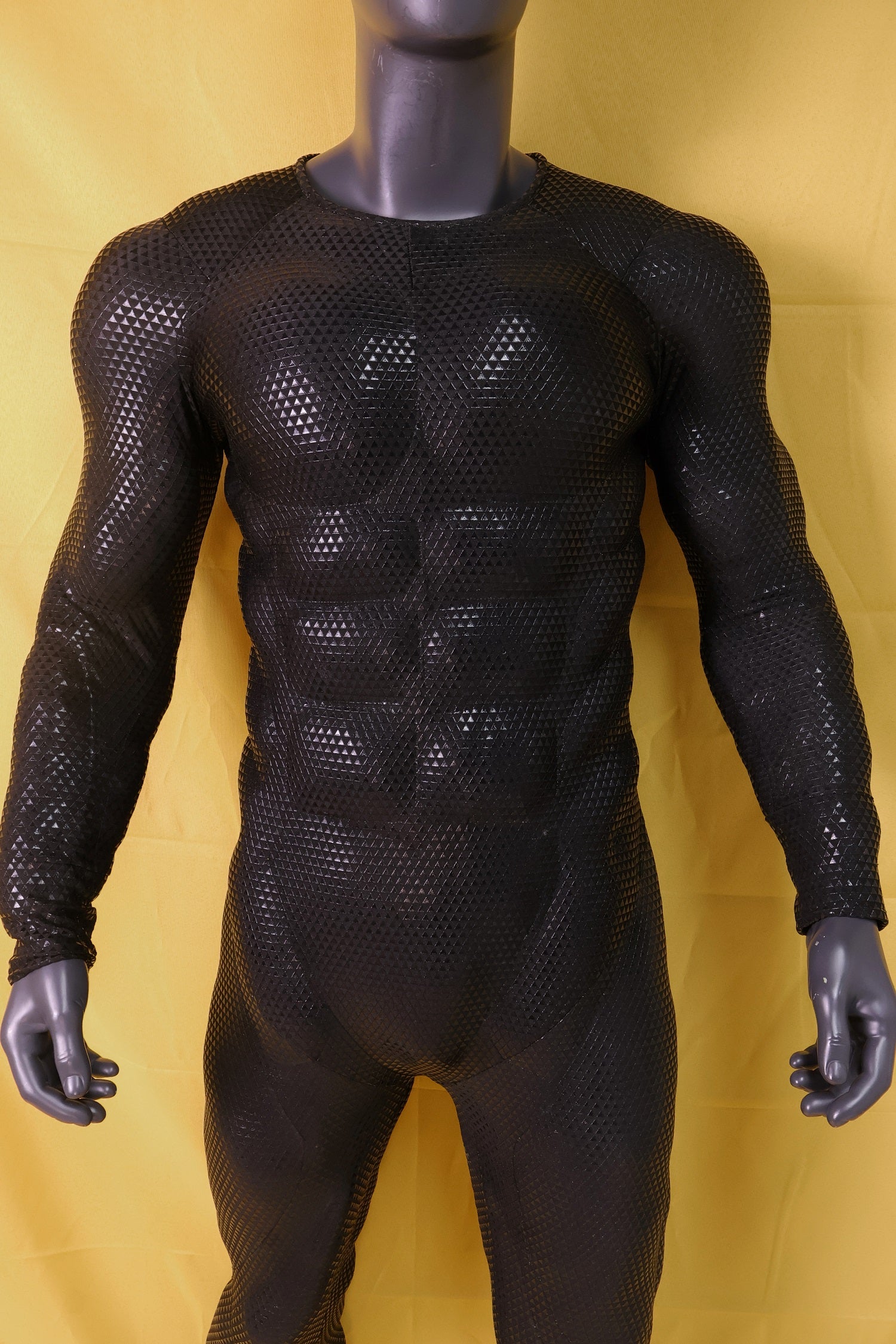 Screen Printed Black Muscle Suit - Custom Personalized 3D Lycra Gear