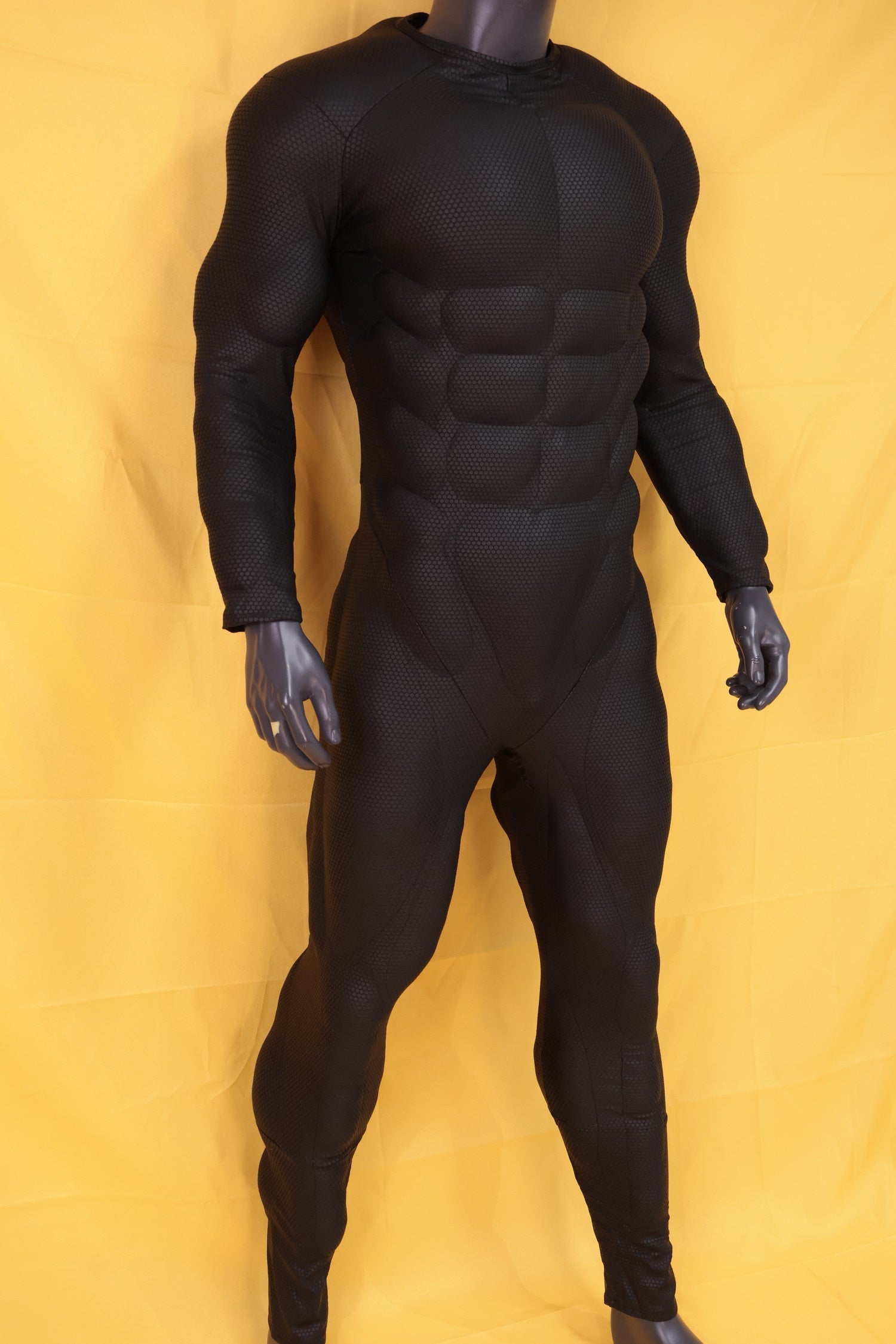 Screen Printed Black Muscle Suit - Custom Personalized 3D Lycra Gear