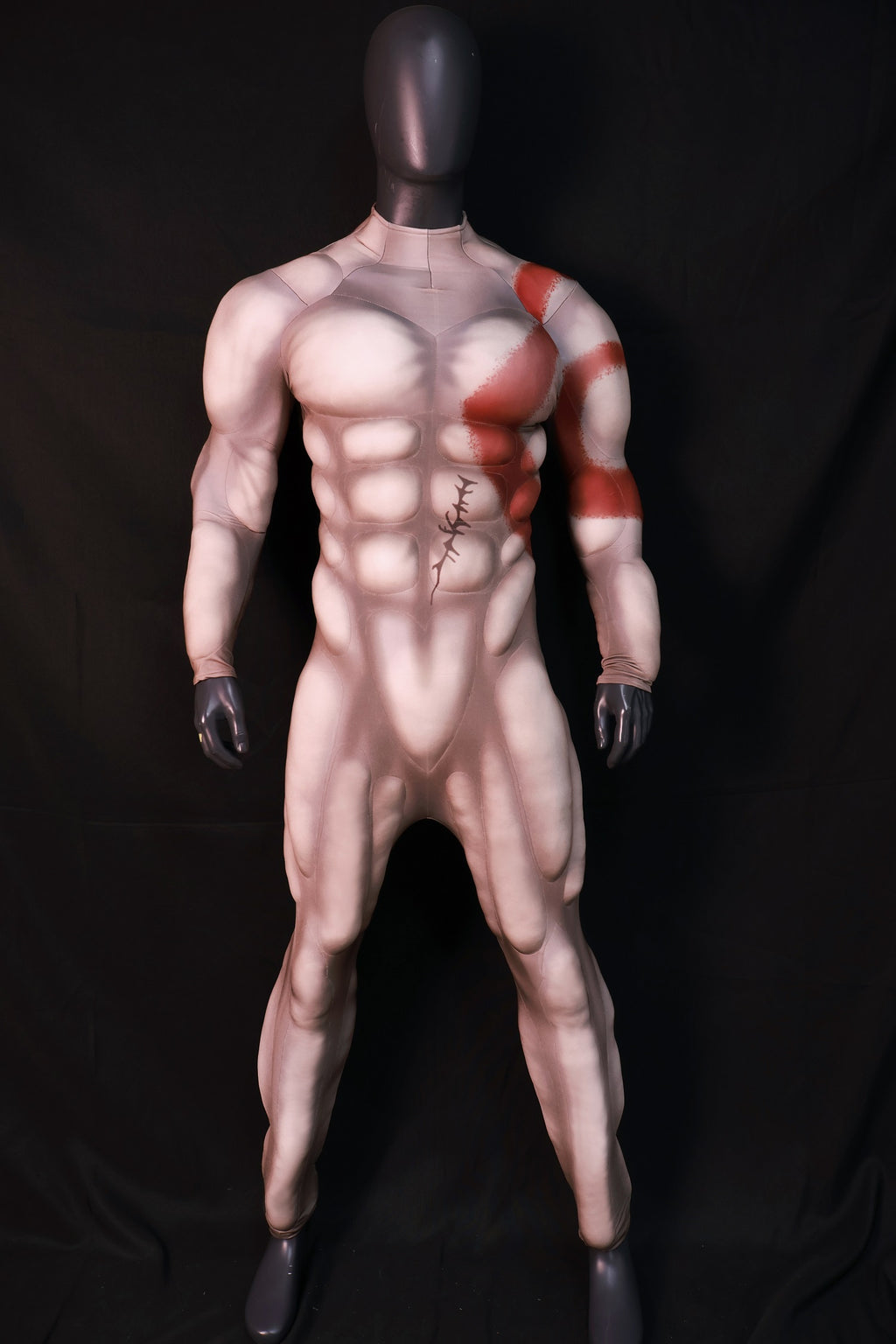 God of War Kratos Cosplay Muscle Suit - Custom Personalized 3D Lycra Gear