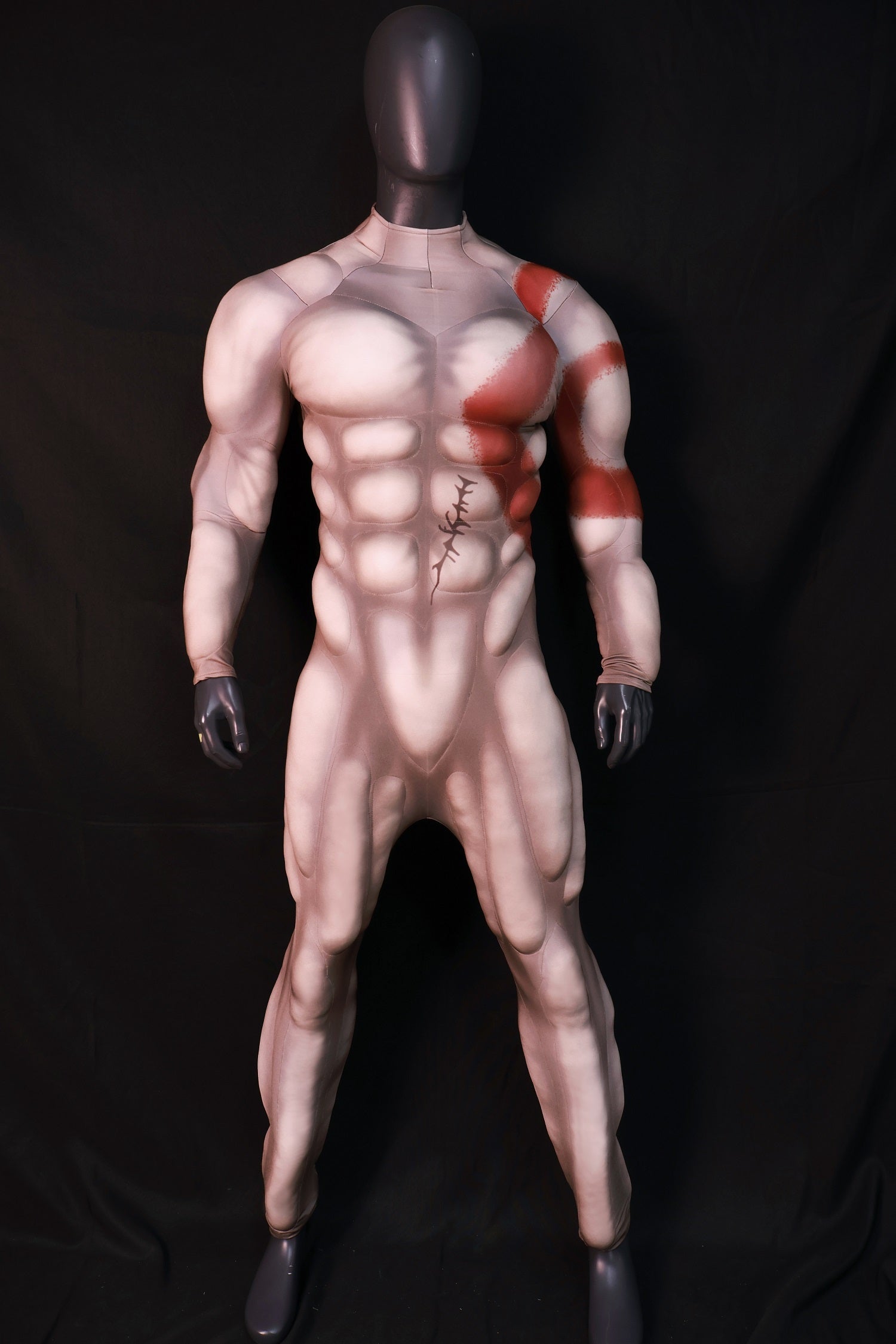 God of War Kratos Cosplay Muscle Suit - Custom Personalized 3D Lycra Gear