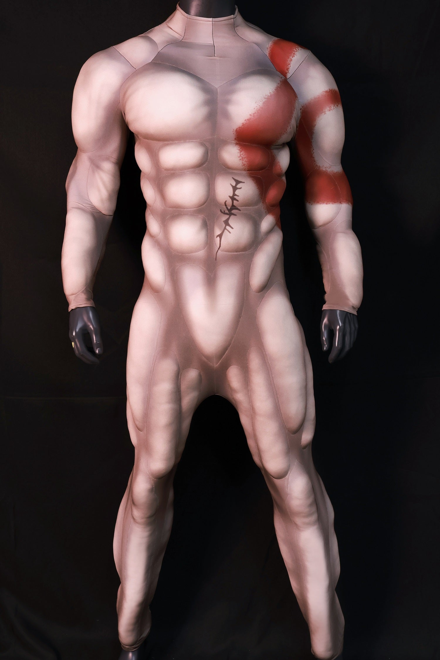 Professional God of War Kratos Muscle Suit - Realistic 3D Padded Lycra Bodysuit - Fully Customizable