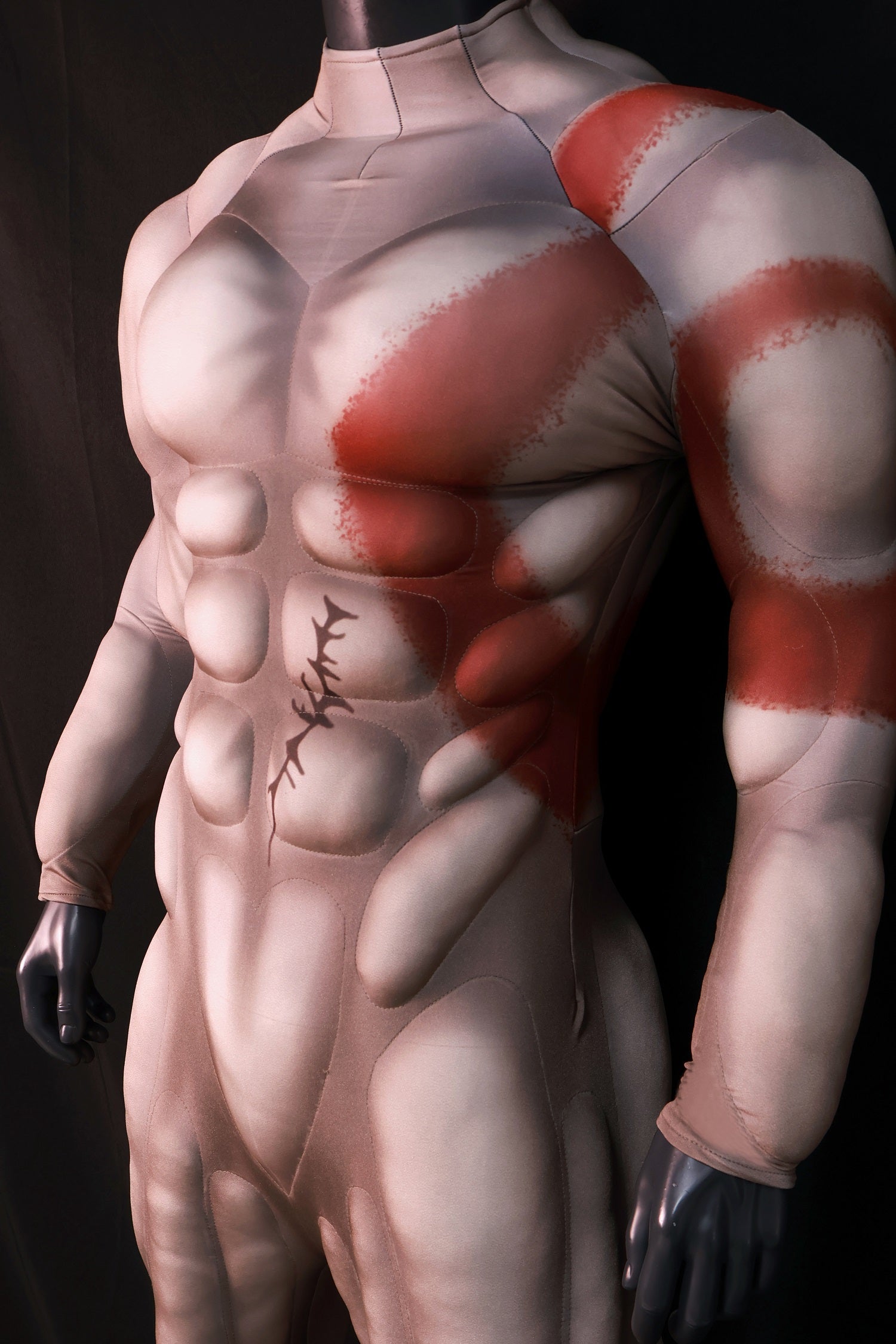 Professional God of War Kratos Muscle Suit - Realistic 3D Padded Lycra Bodysuit - Fully Customizable