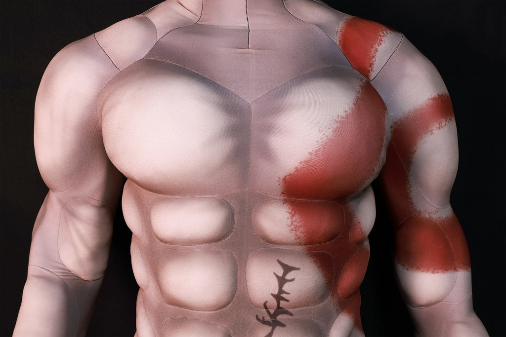 God of War Kratos Cosplay Muscle Suit - Custom Personalized 3D Lycra Gear