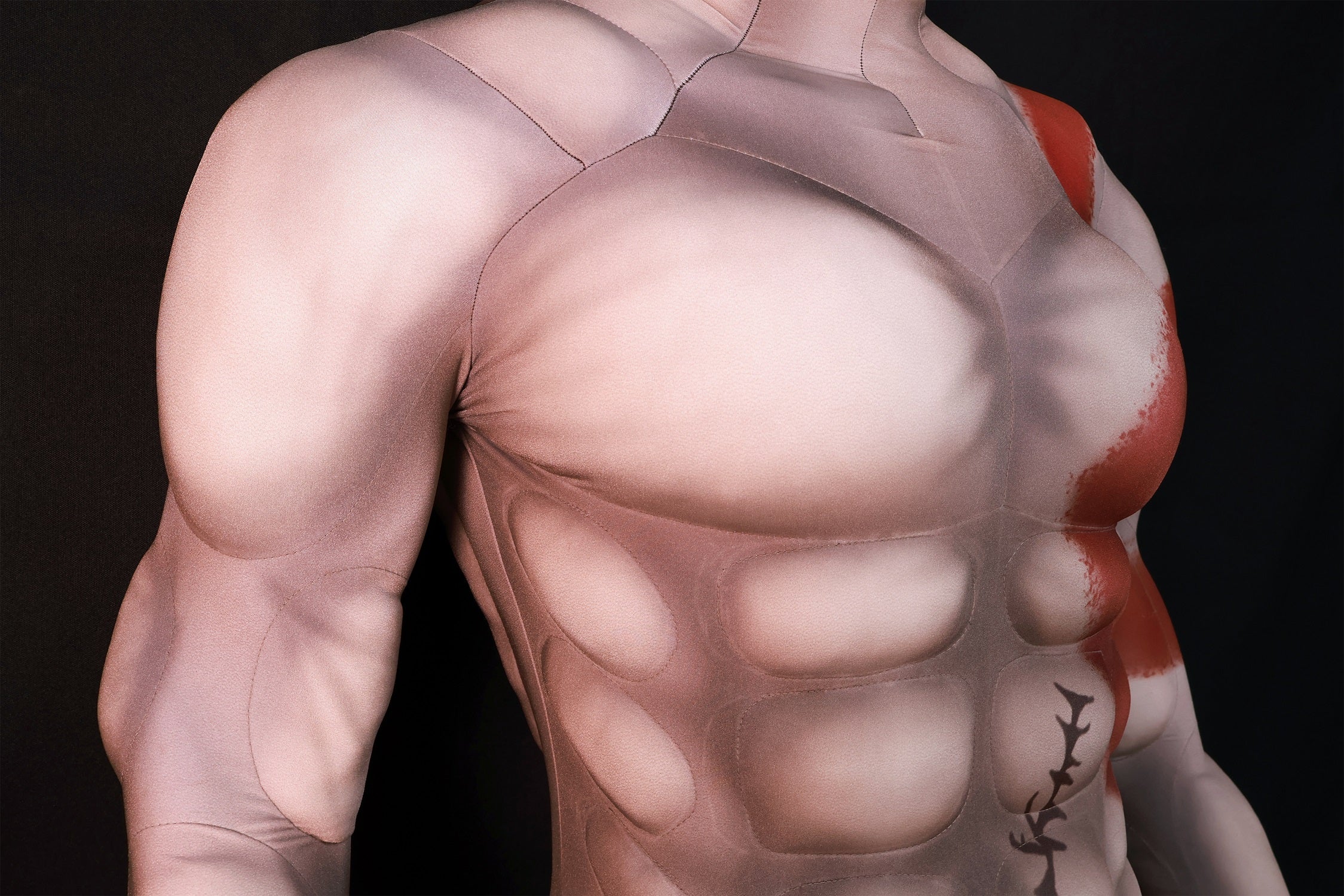 Professional God of War Kratos Muscle Suit - Realistic 3D Padded Lycra Bodysuit - Fully Customizable